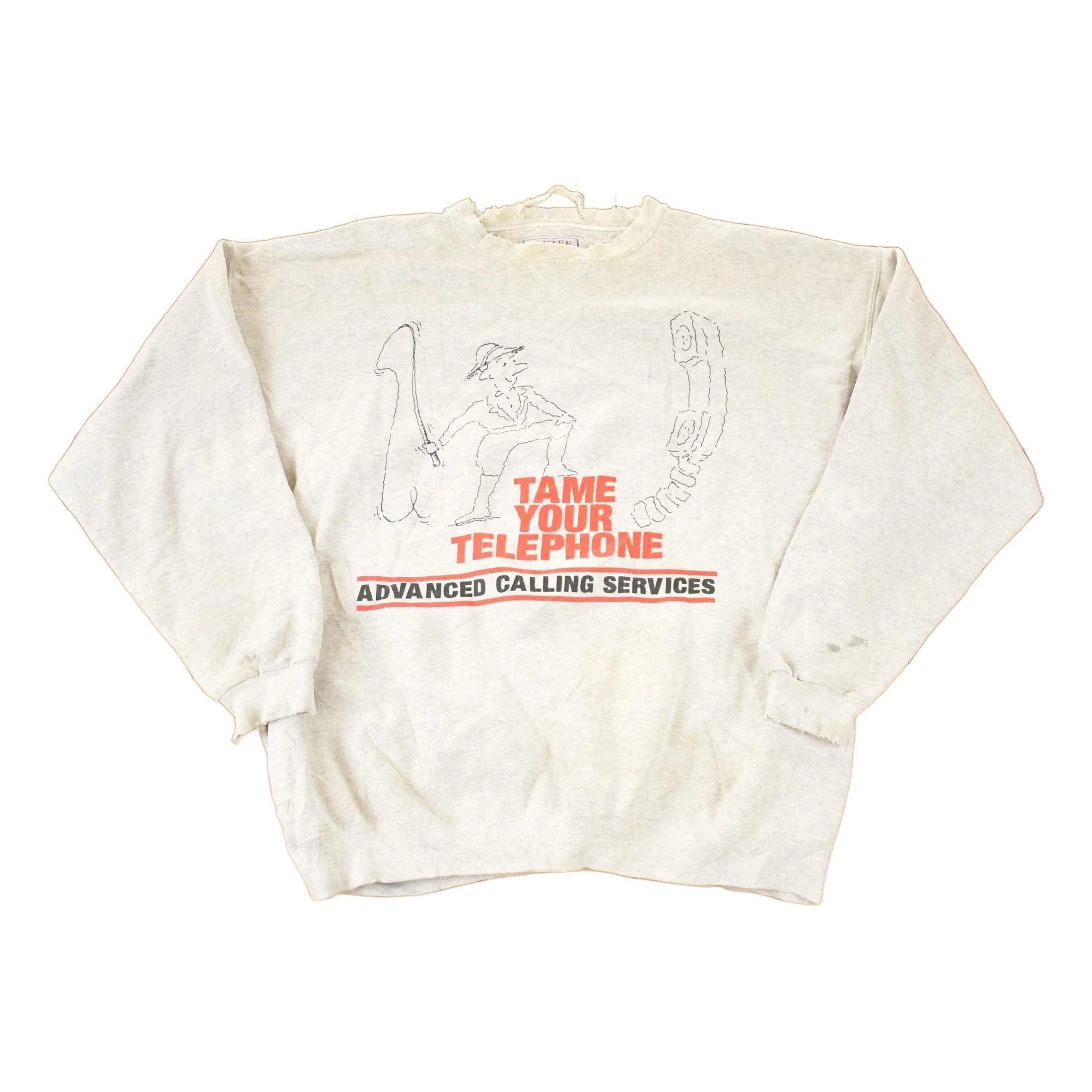 Vintage 1990s Tame Your Telephone Santee HVYWT Crewneck Sweatshirt Men's XL