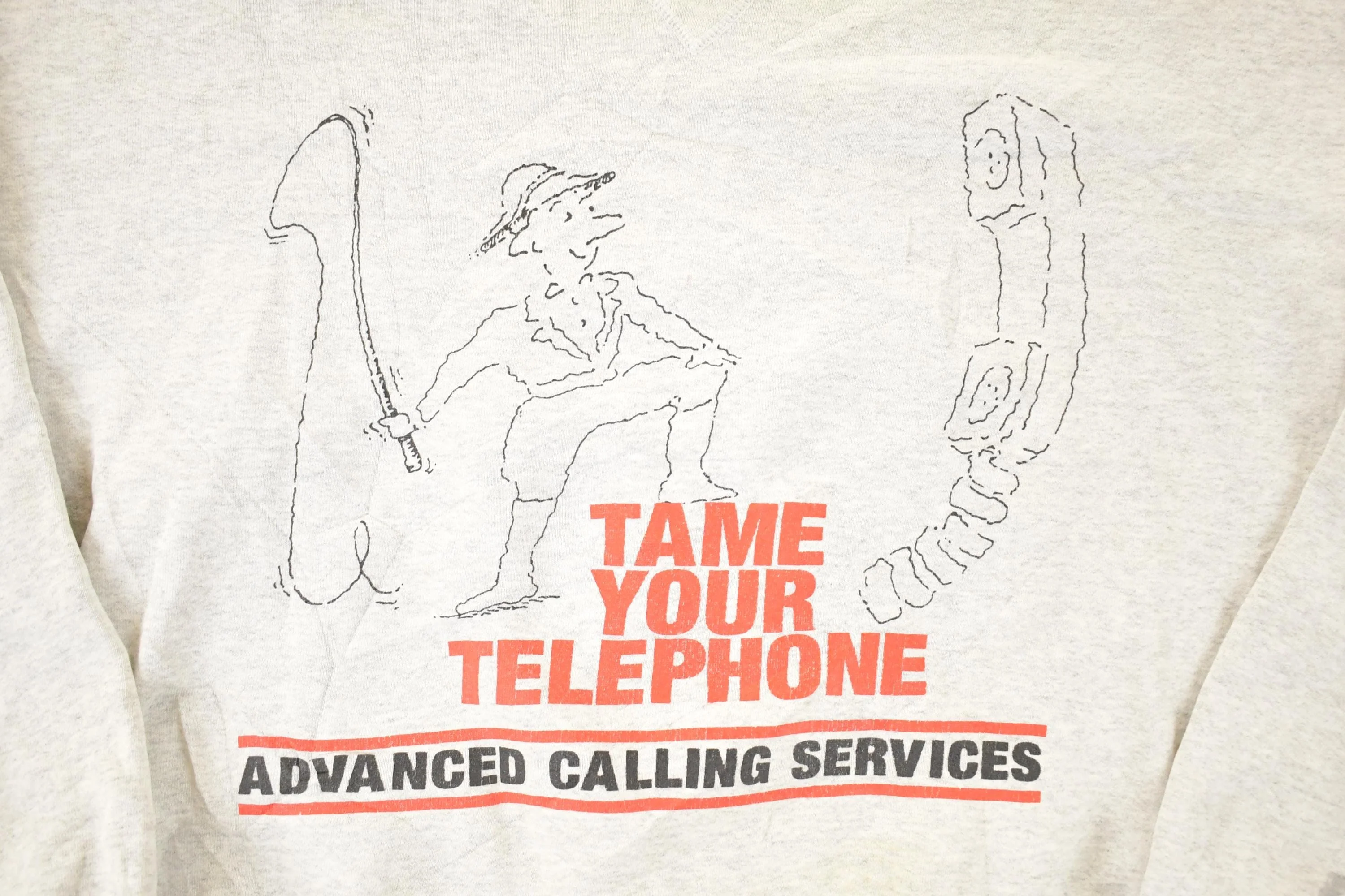 Vintage 1990s Tame Your Telephone Santee HVYWT Crewneck Sweatshirt Men's XL - Image 3