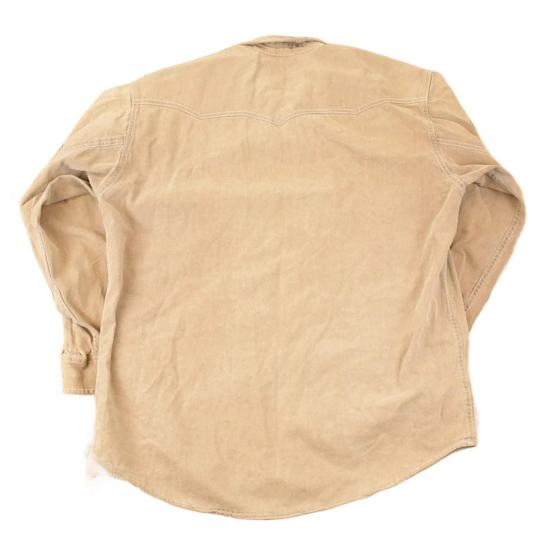 Vintage 1990s Tan Levis Button Up Shirt Men's L - Image 2