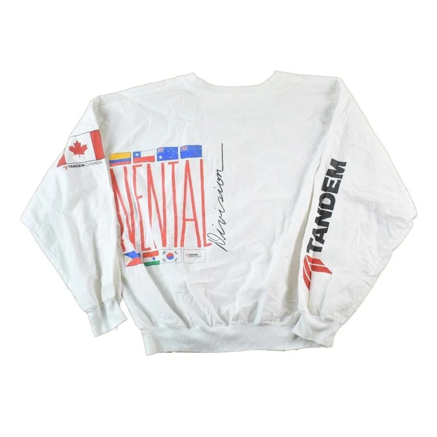 Vintage 1990s Tandem Canada AOP Souvenir Crewneck Sweatshirt Made In USA Men's Small - Image 2