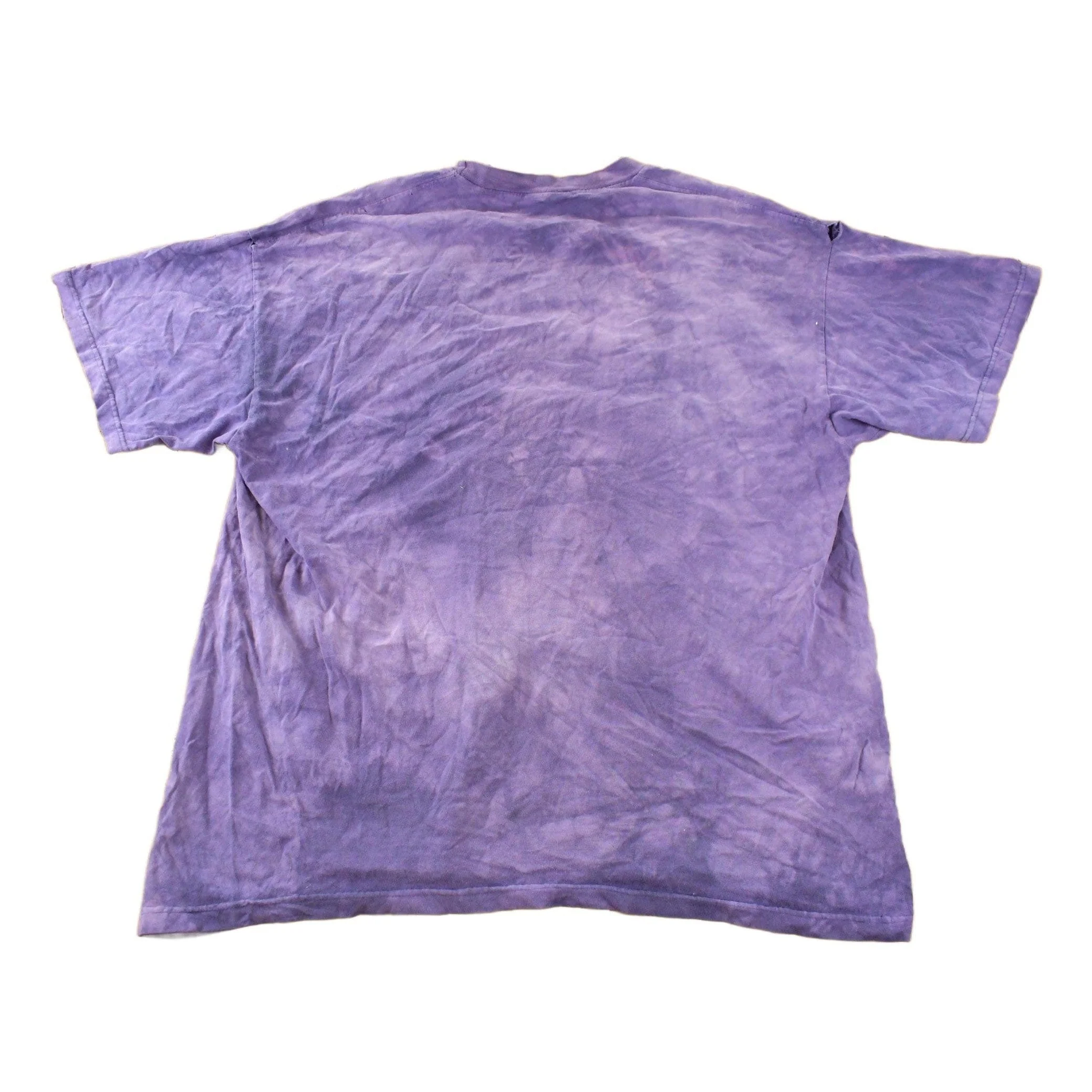 Vintage 1990s The Mountain Native Wolf Theme Tie Dye T-Shirt Men's 2XL - Image 2