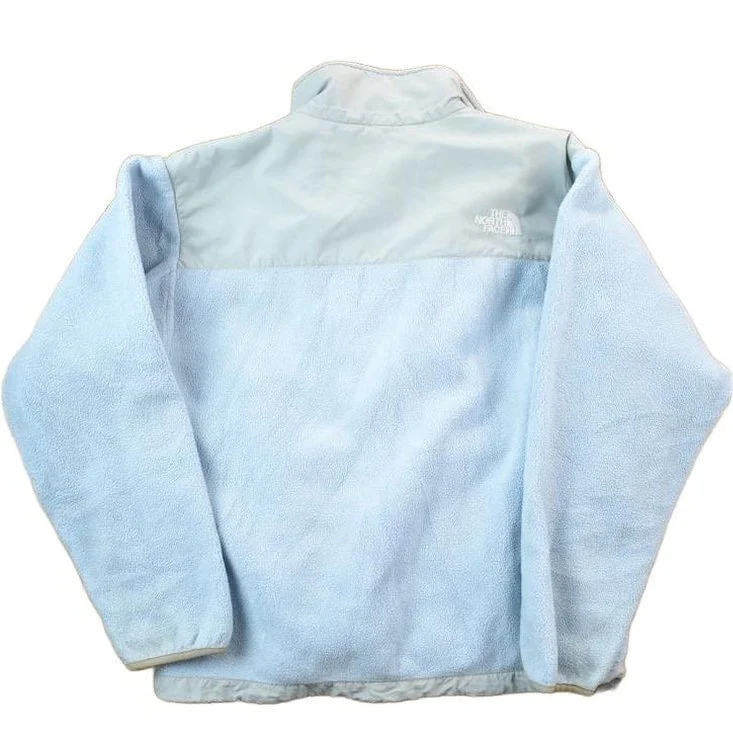 Vintage 1990s The North Face Baby Blue Fleece Sweater Women's Small - Image 2