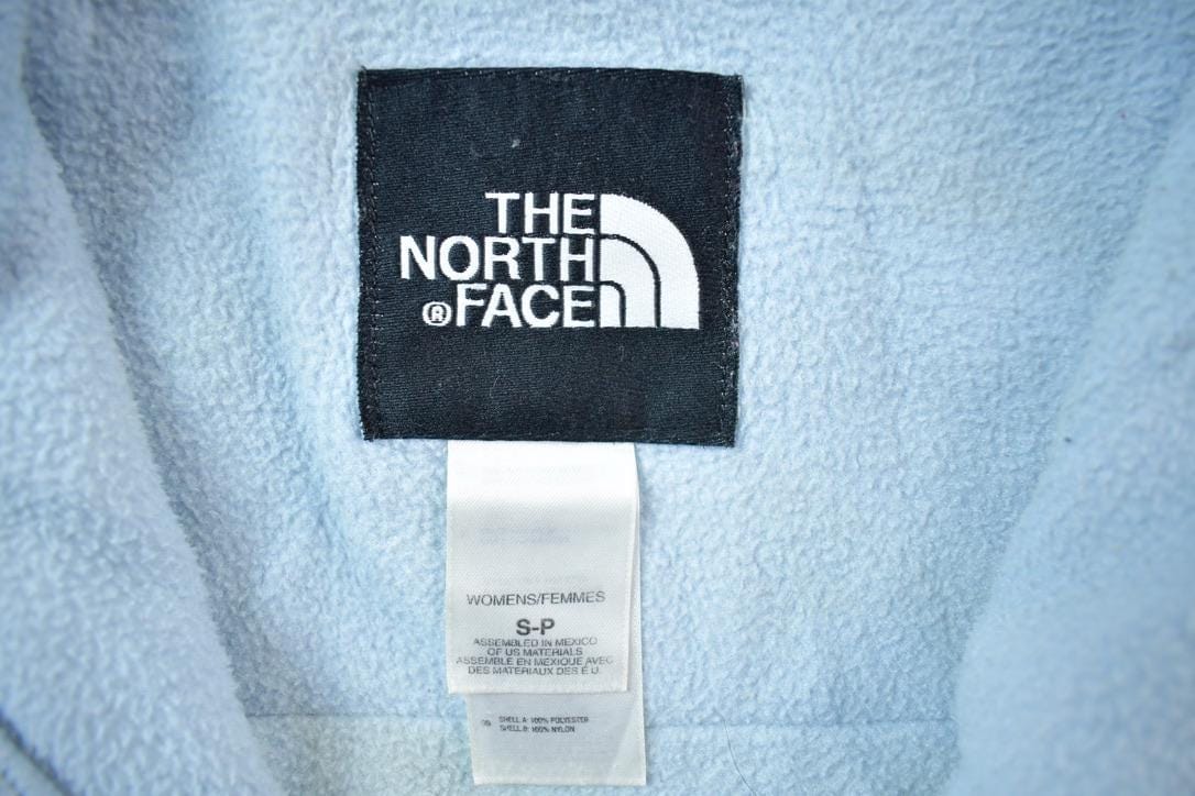 Vintage 1990s The North Face Baby Blue Fleece Sweater Women's Small - Image 3