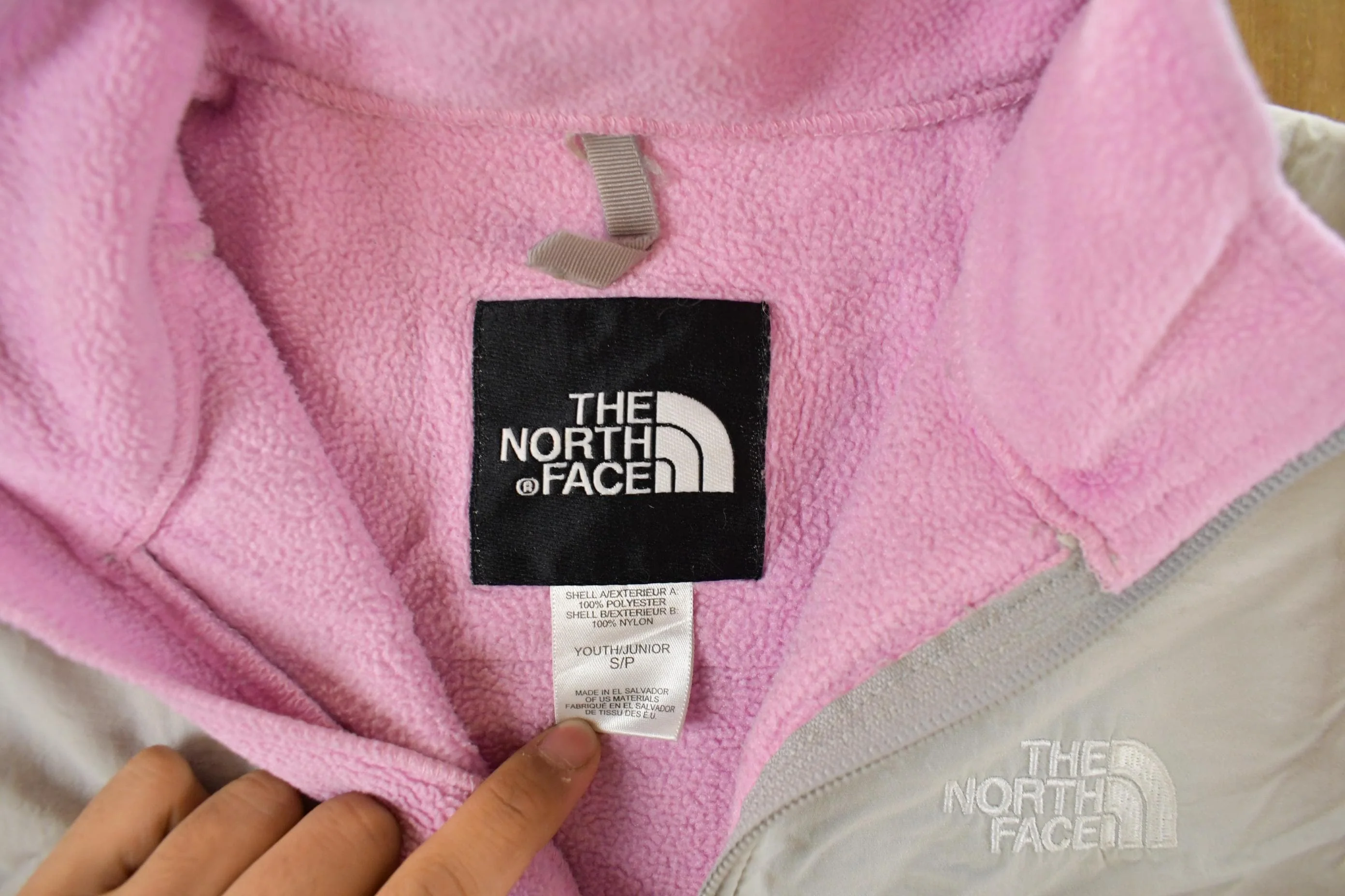 Vintage 1990s The North Face Denali Full Zip Fleece Sweater Youth Small - Image 5