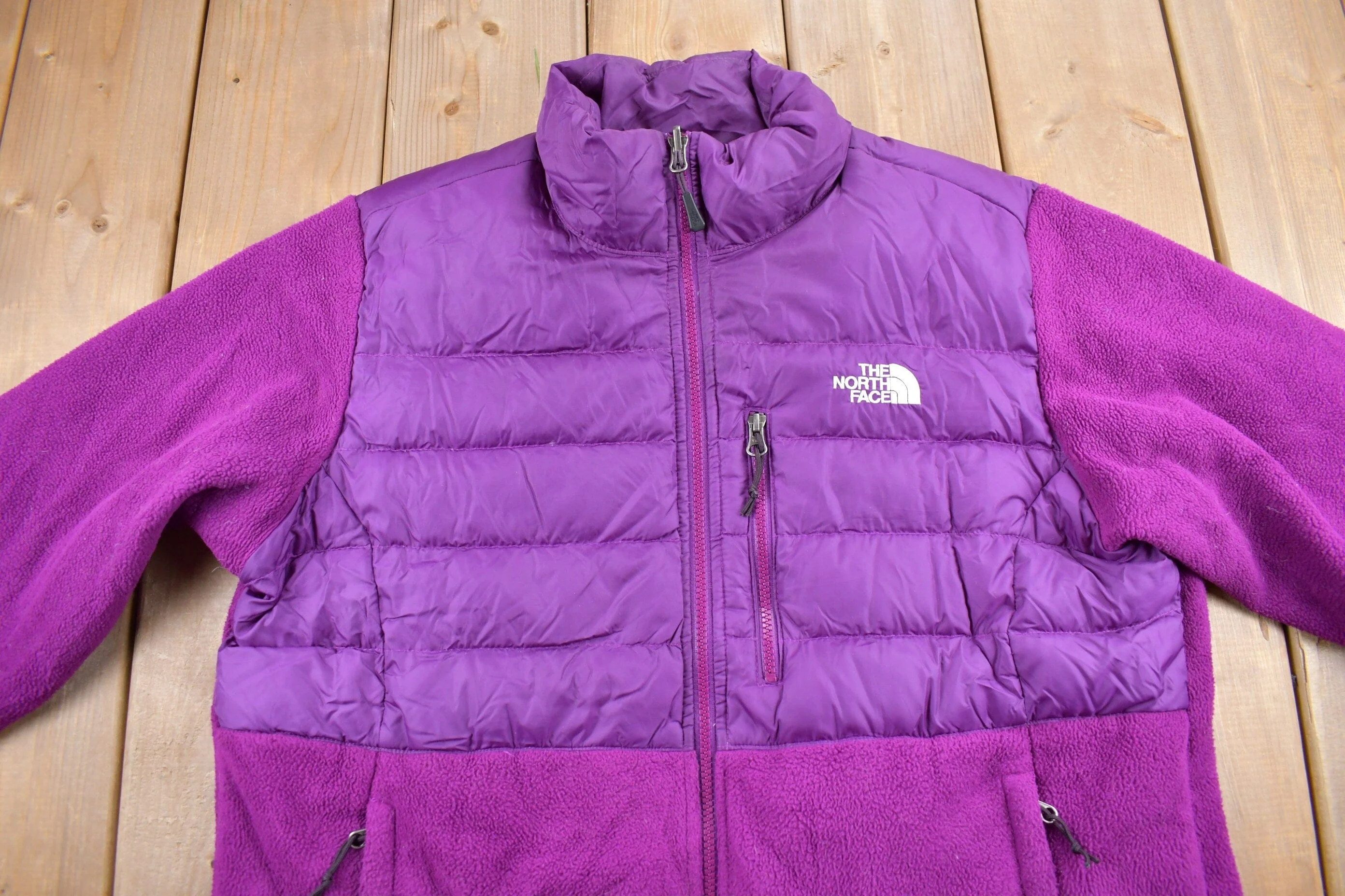 Vintage 1990s The North Face Women's Thermoball Denali Puffer Fleece Jacket Women's XL - Image 3