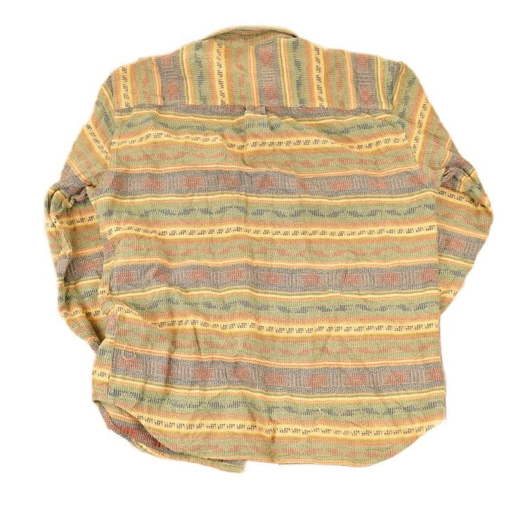 Vintage 1990s The Territory Ahead Aztec Striped Button Up Shirt Men's L - Image 2