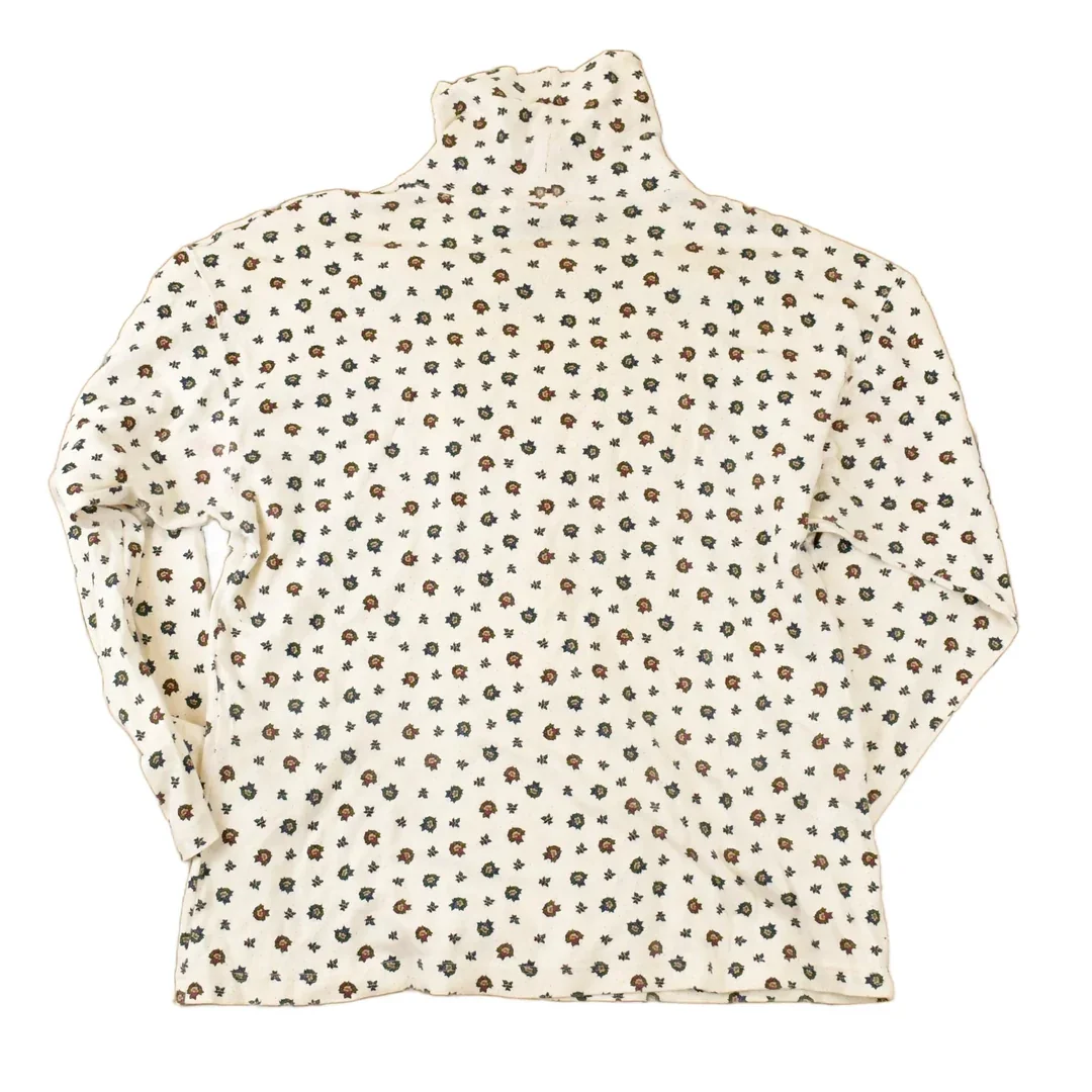 Vintage 1990s The Woolrich Woman AOP Floral Graphic Print Turtleneck Shirt Womens L - Image 2