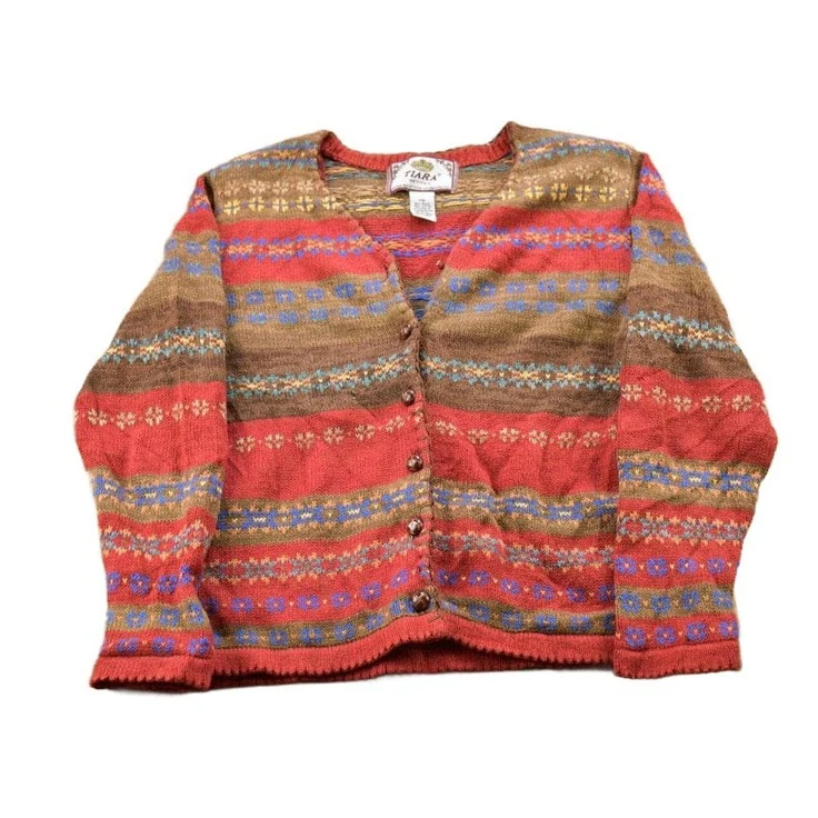 Vintage 1990s Tiara Petites Knitted Cardigan Sweater Women's S
