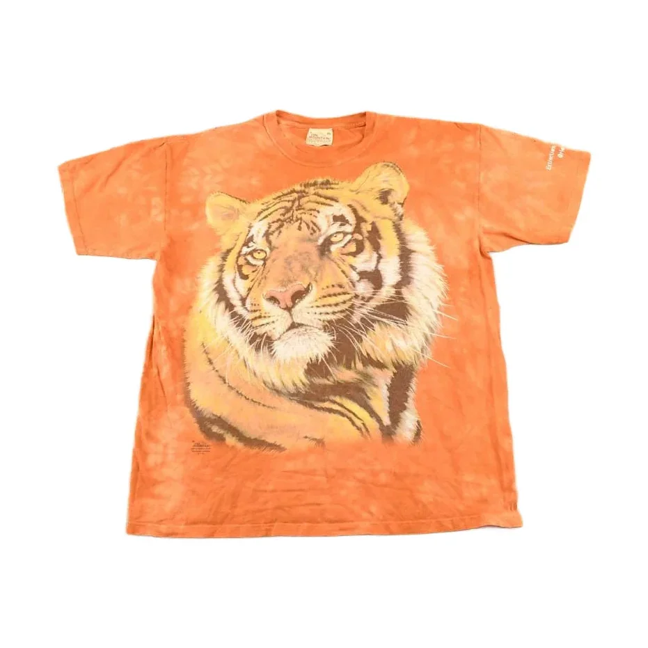 Vintage 1990's Tiger Tye Dye Souvenir The Mountain Outdoorsman T-Shirt Men's XL