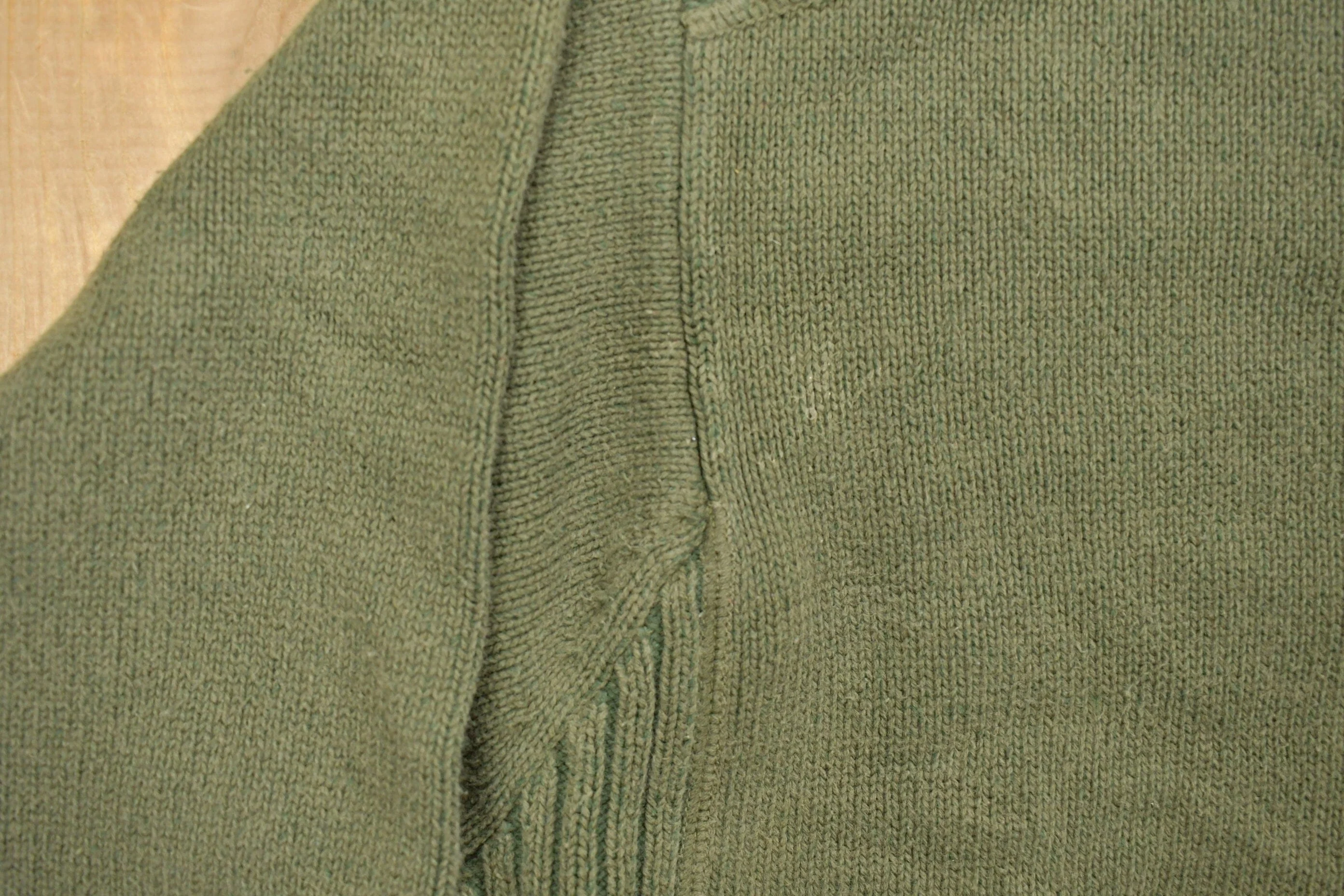 Vintage 1990s Timberland Army Green Knit Crewneck Sweatshirt Men's Large - Image 5