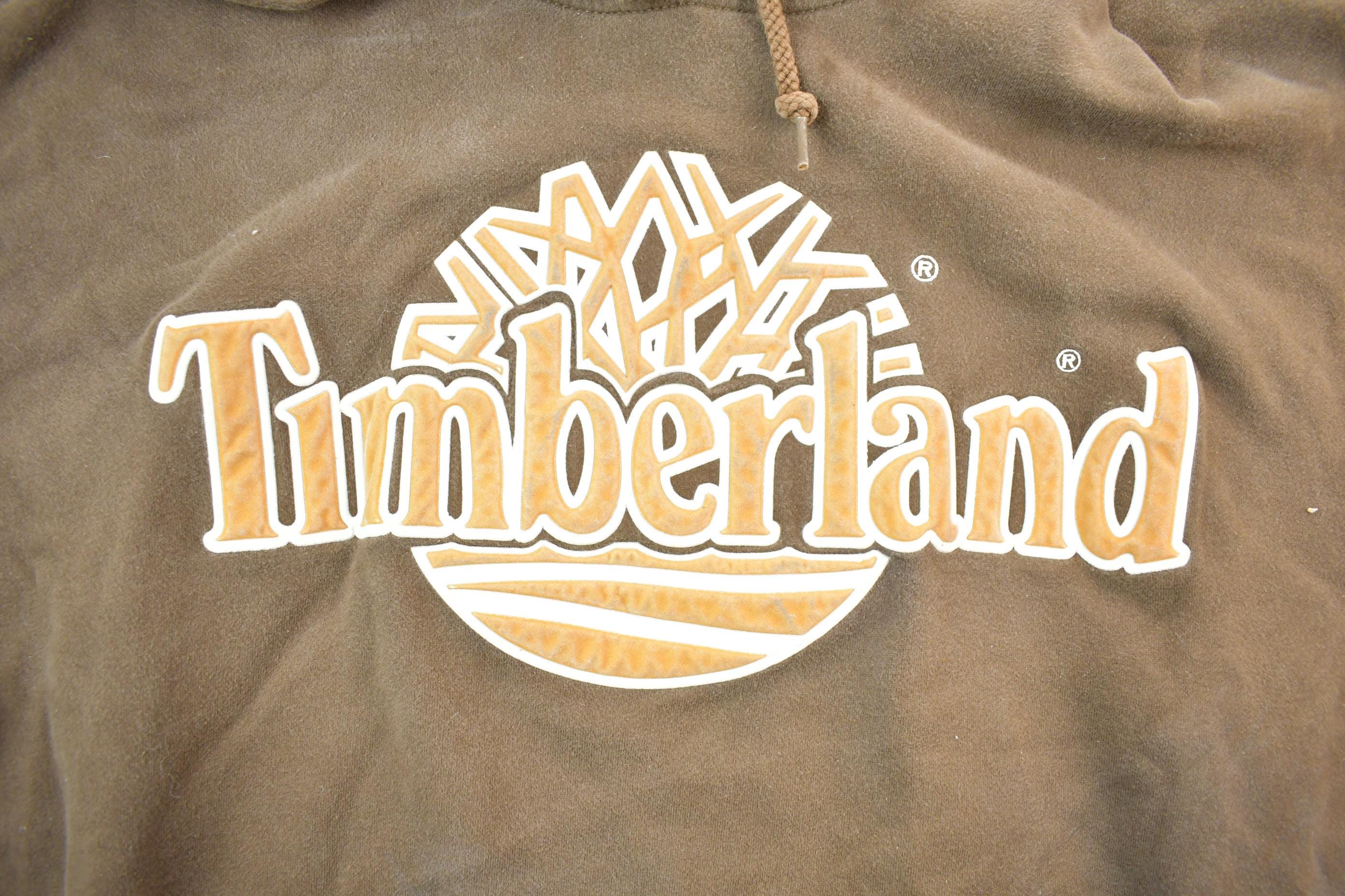 Vintage 1990s Timberland Embroidered Hoodie Men's 2XL - Image 3
