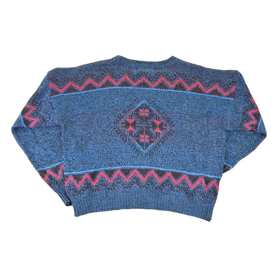 Vintage 1990s Todays News Abstract Knit Crewneck Sweater Men's L - Image 2