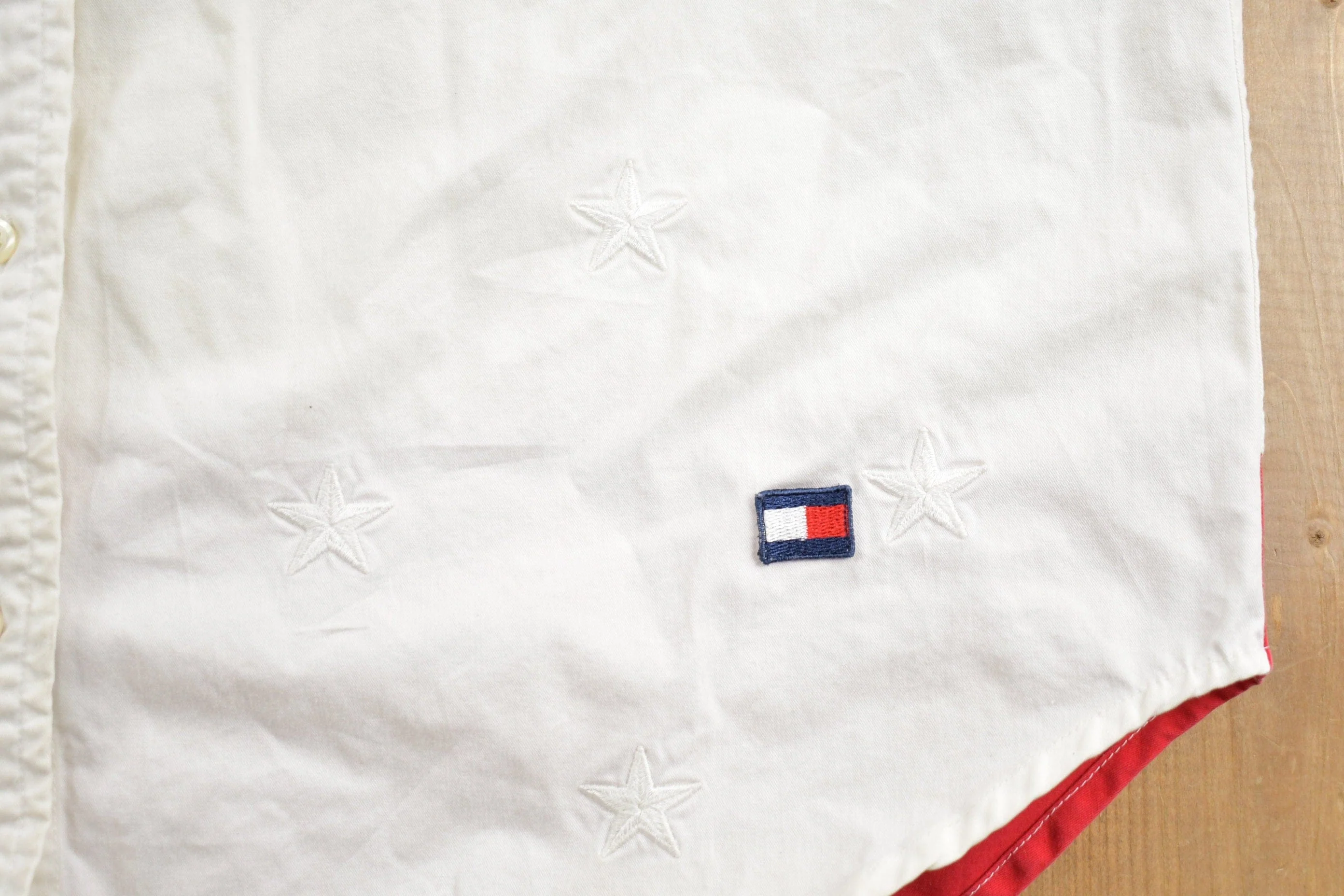 Vintage 1990s Tommy Hilfiger American Flag Stars & Stripes Button Up Vest Women's S - Image 3
