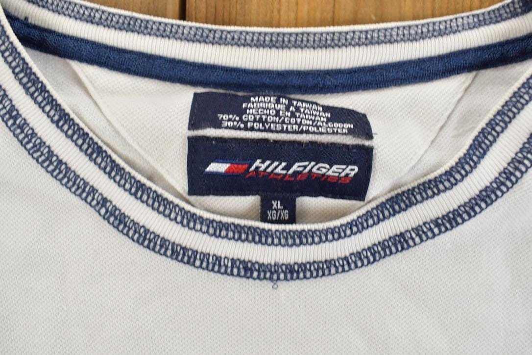 Vintage 1990s Tommy Hilfiger Athletics Graphic T-Shirt Men's XL - Image 3