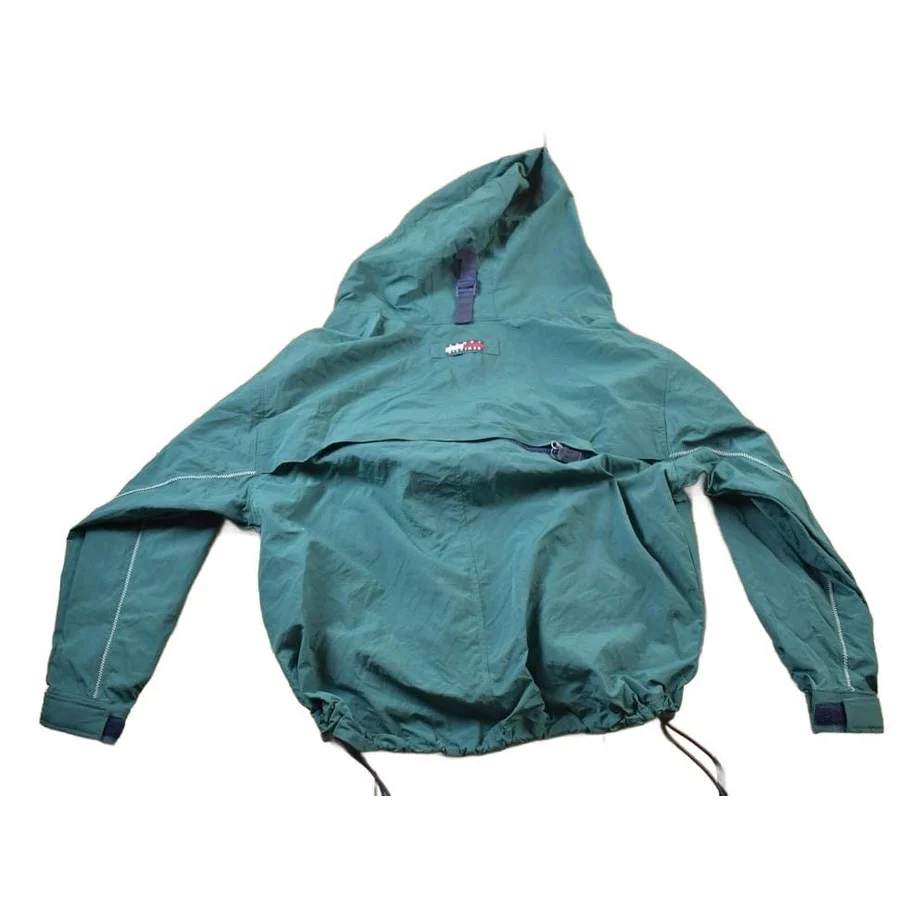 Vintage 1990s Tommy Hilfiger Big Flag Full Zip Windbreaker Jacket Men's Large - Image 2