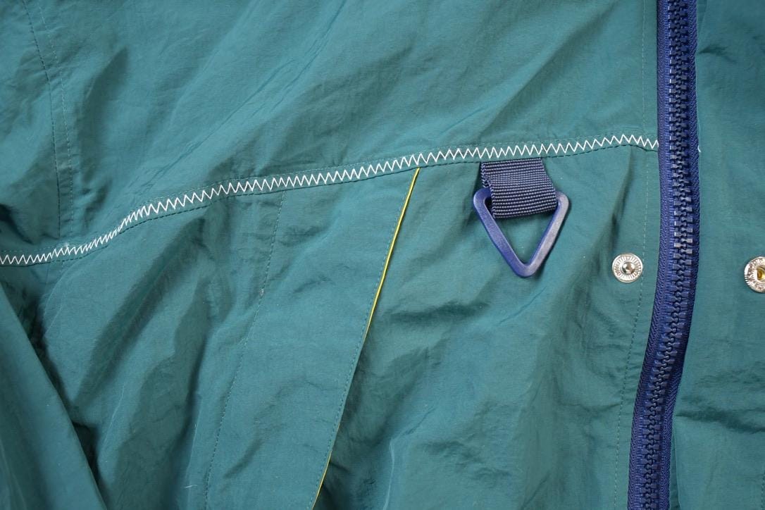 Vintage 1990s Tommy Hilfiger Big Flag Full Zip Windbreaker Jacket Men's Large - Image 7
