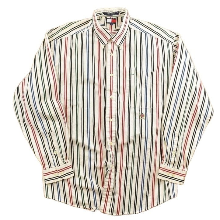 Vintage 1990s TOMMY HILFIGER Blank Button Up Shirt Men's Large