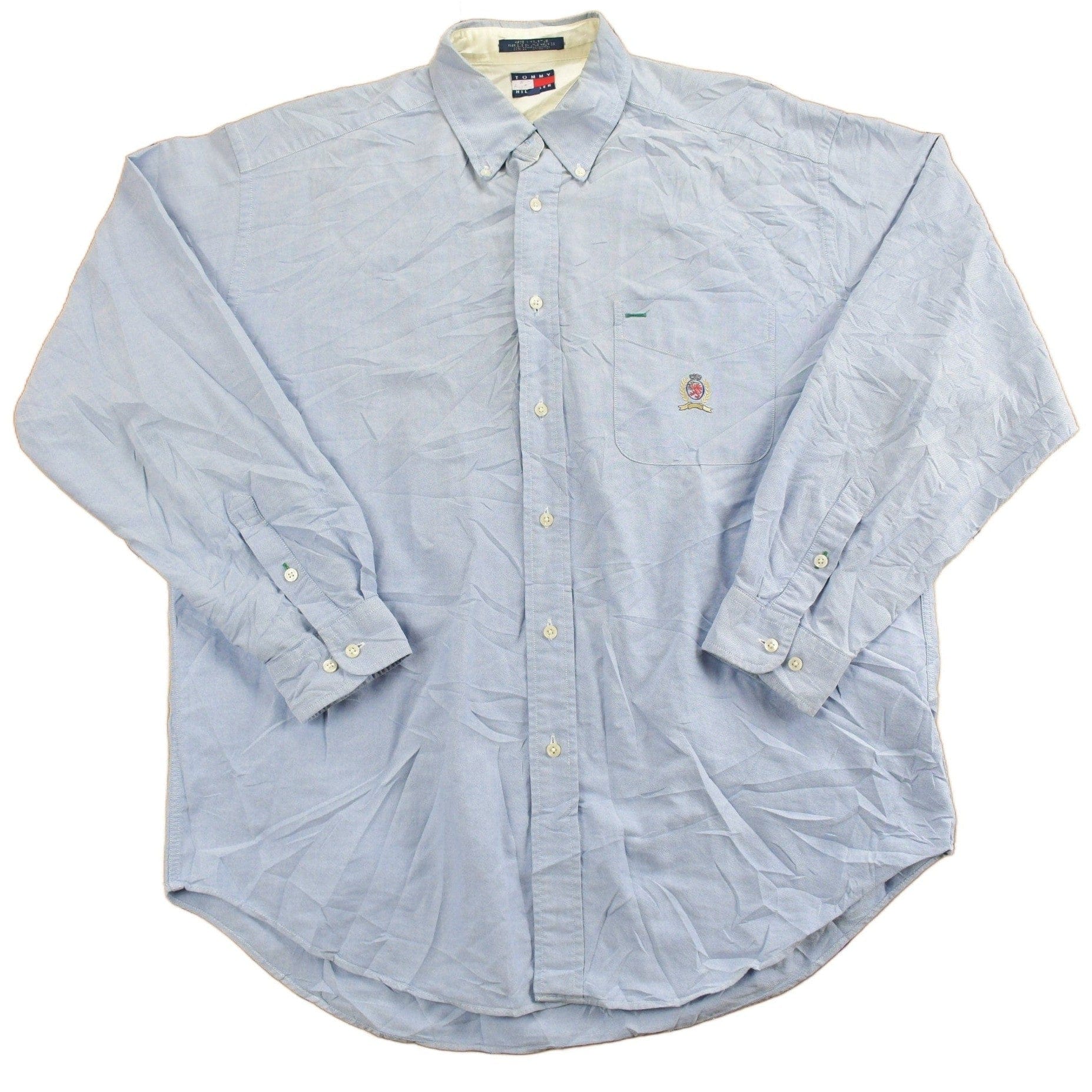 Vintage 1990s Tommy Hilfiger Blank Button Up Shirt Men's Large