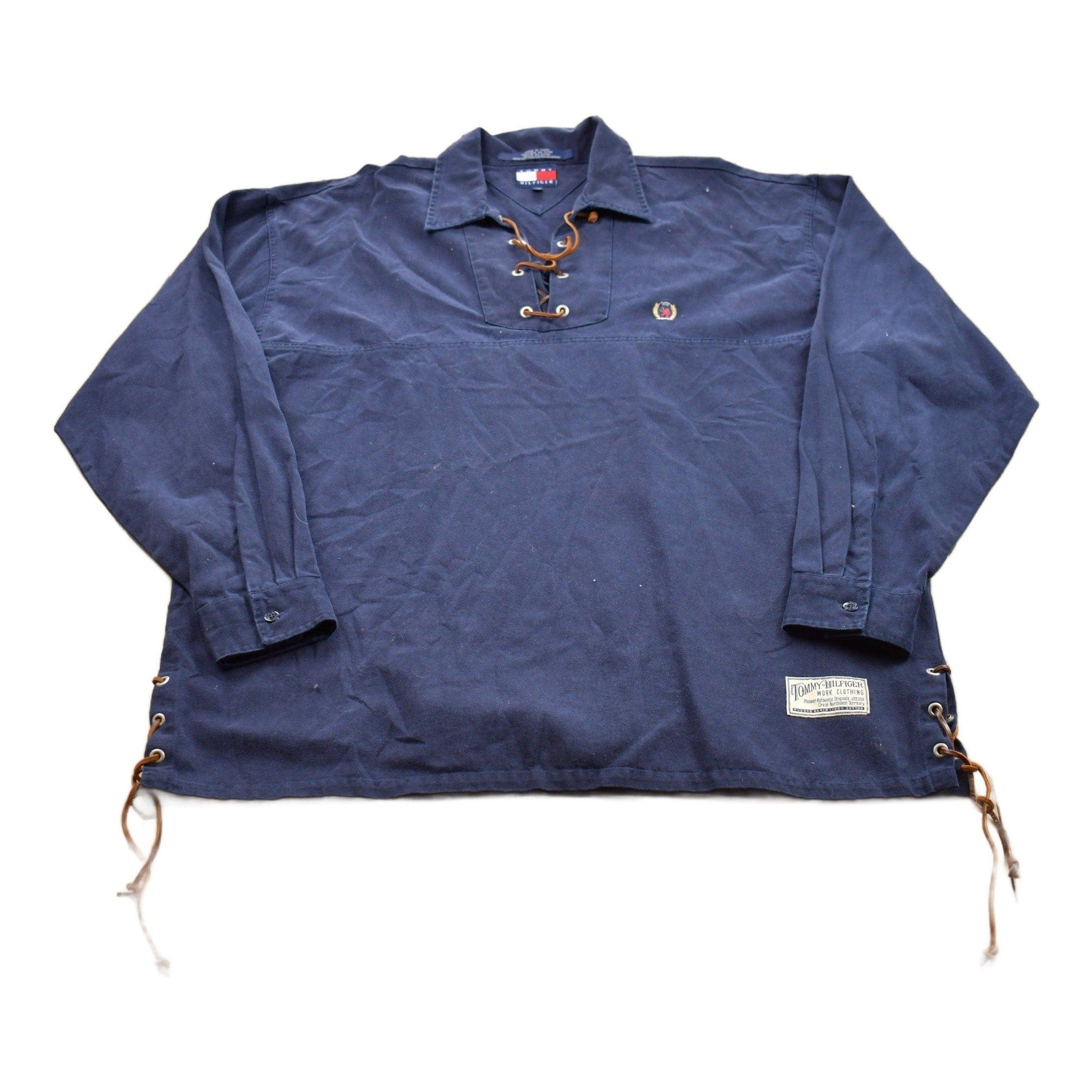 Vintage 1990s Tommy Hilfiger Blank Over Shirt Men's L