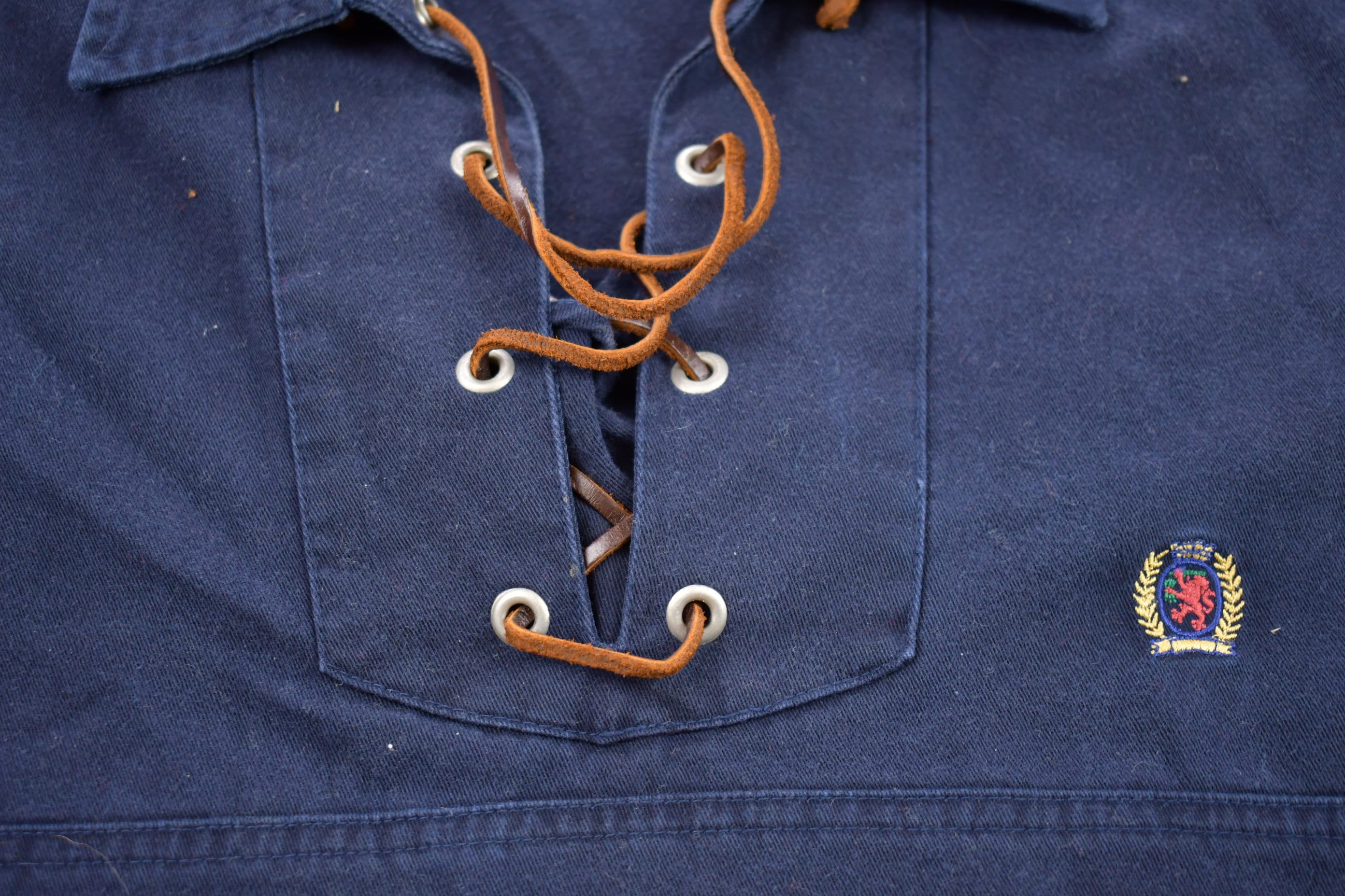 Vintage 1990s Tommy Hilfiger Blank Over Shirt Men's L - Image 5