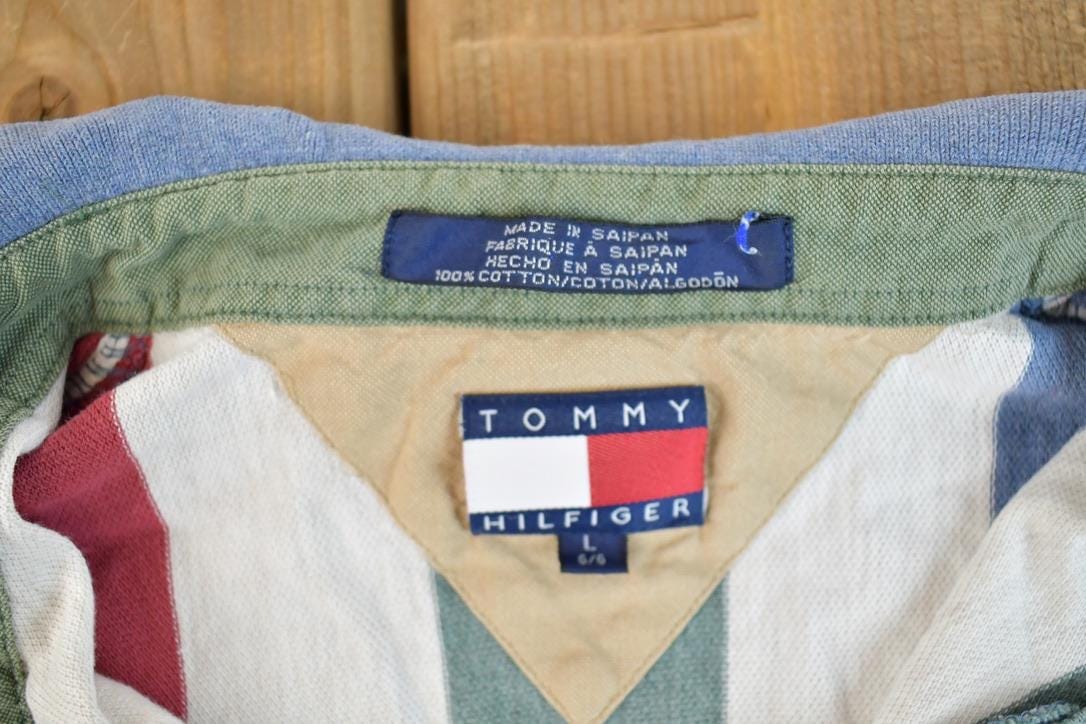 Vintage 1990s Tommy Hilfiger Button Up Shirt Men's Large - Image 3