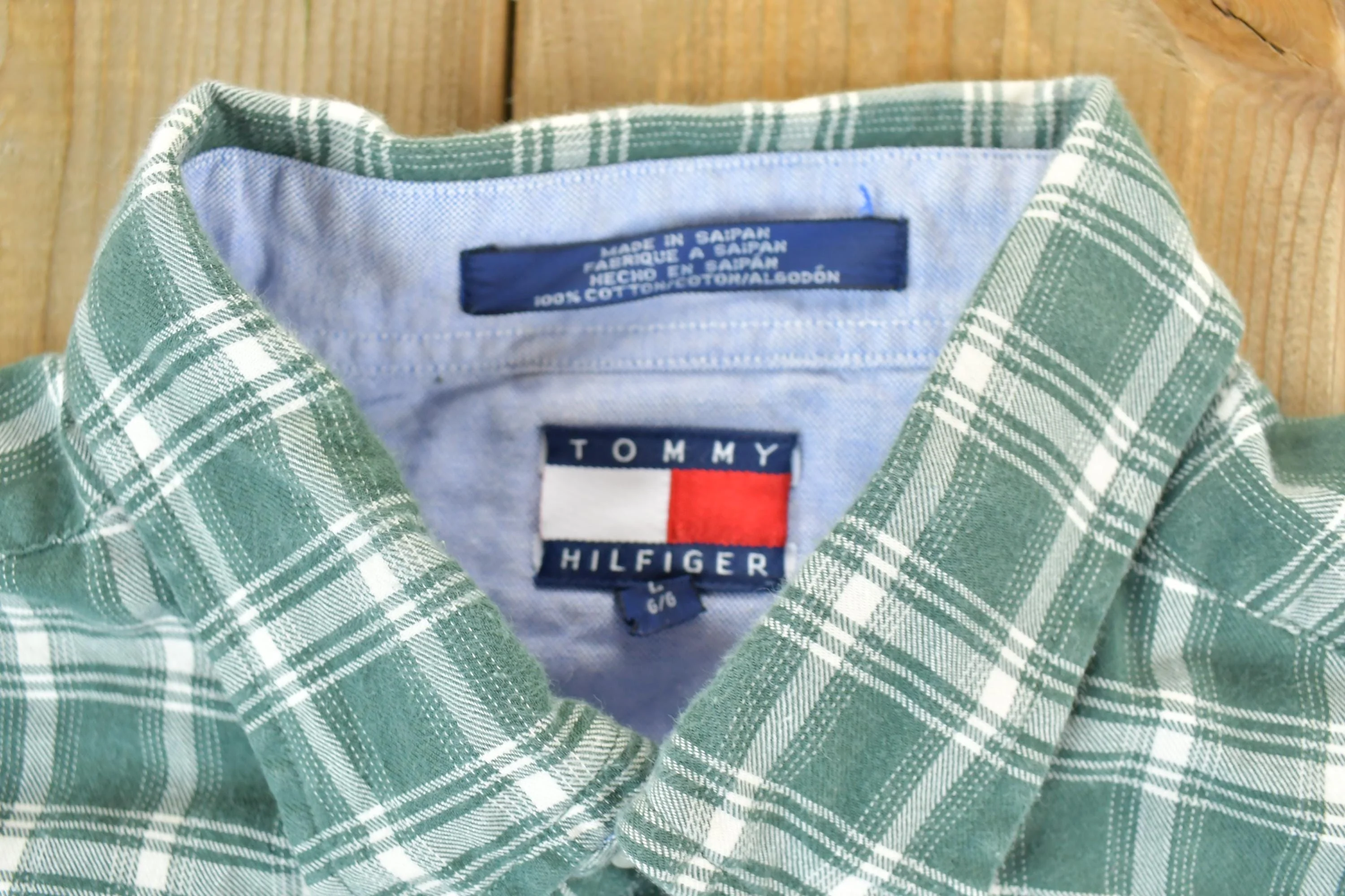 Vintage 1990s Tommy Hilfiger Button Up Shirt Men's XL - Image 4