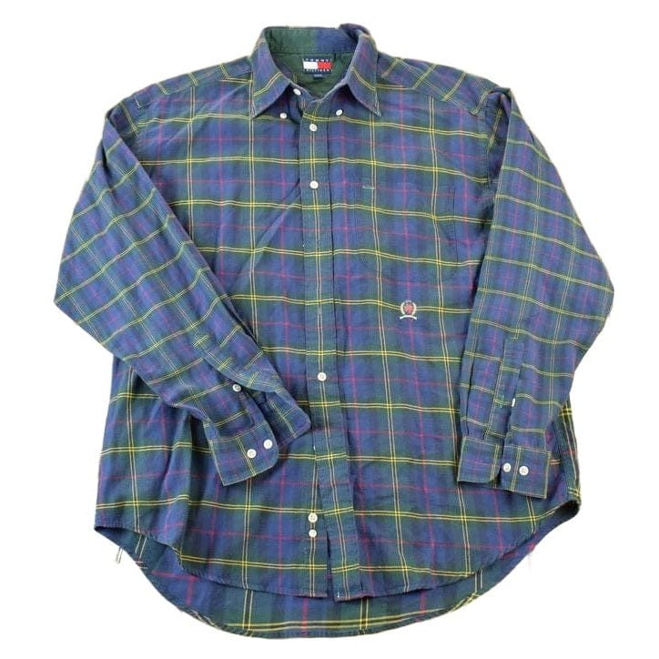 Vintage 1990s Tommy Hilfiger Button Up Shirt Men's Medium