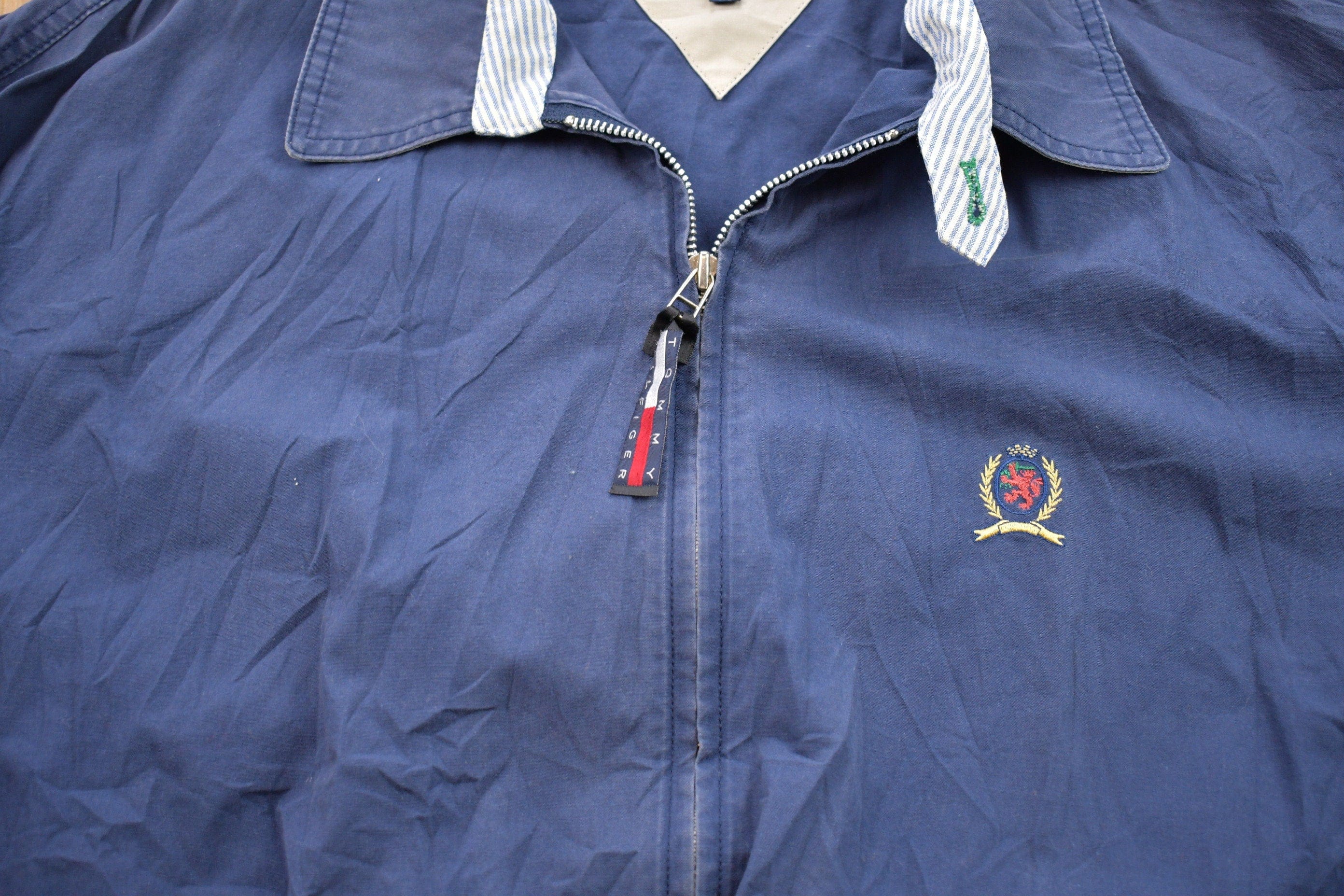 Vintage 1990s Tommy Hilfiger Canvas Golf Jacket Men's Large - Image 3