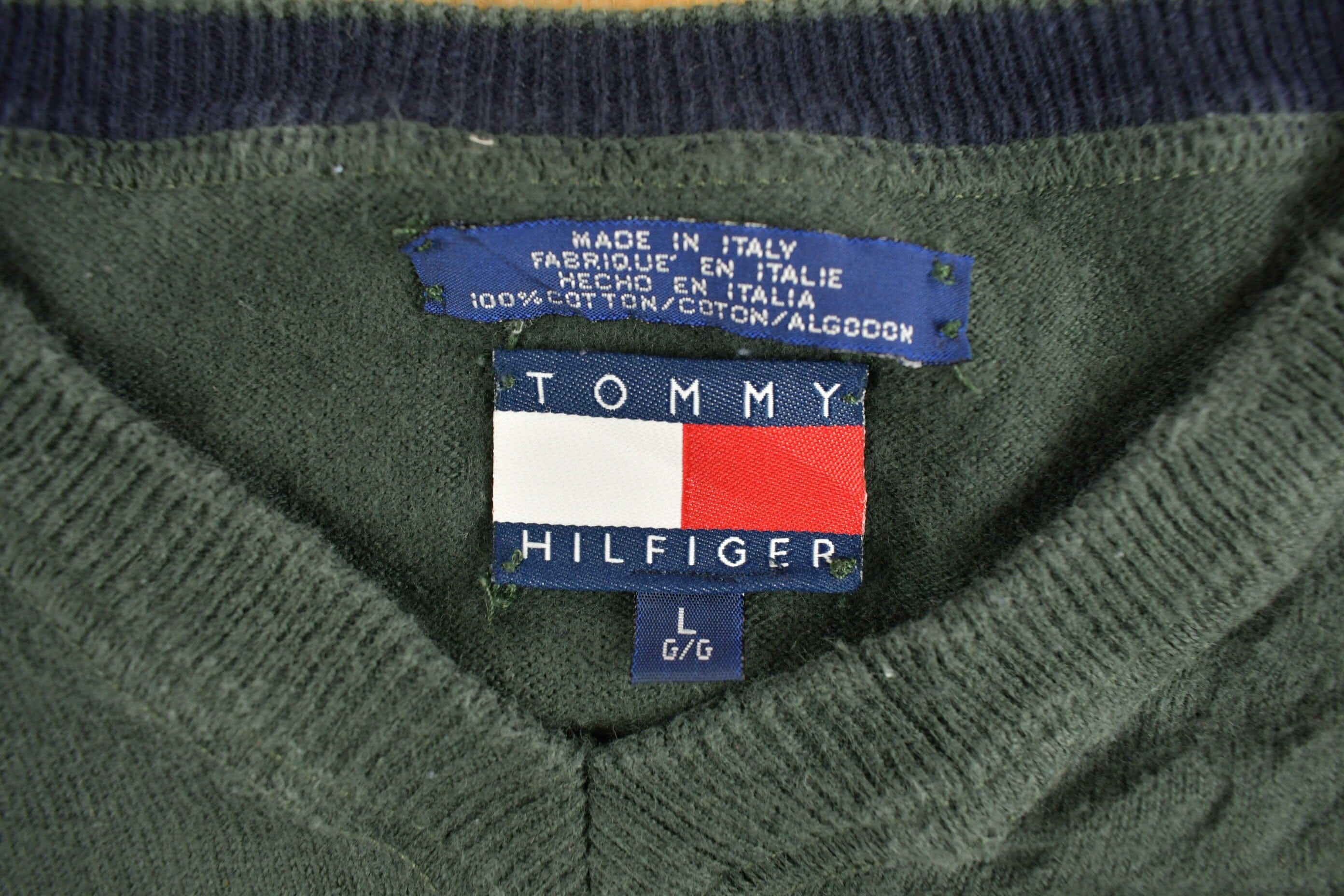 Vintage 1990s Tommy Hilfiger Crewneck Sweatshirt Men's Large - Image 5