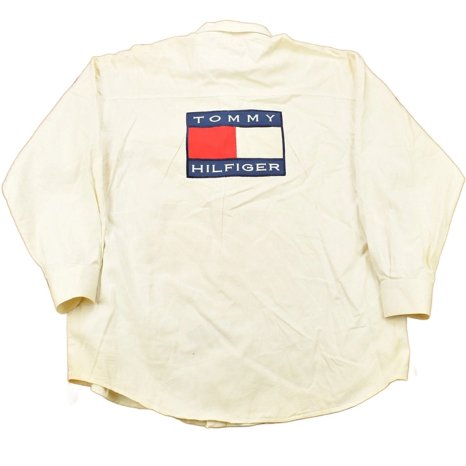 Vintage 1990s Tommy Hilfiger Embroidered Flag Patch Button Up Shirt