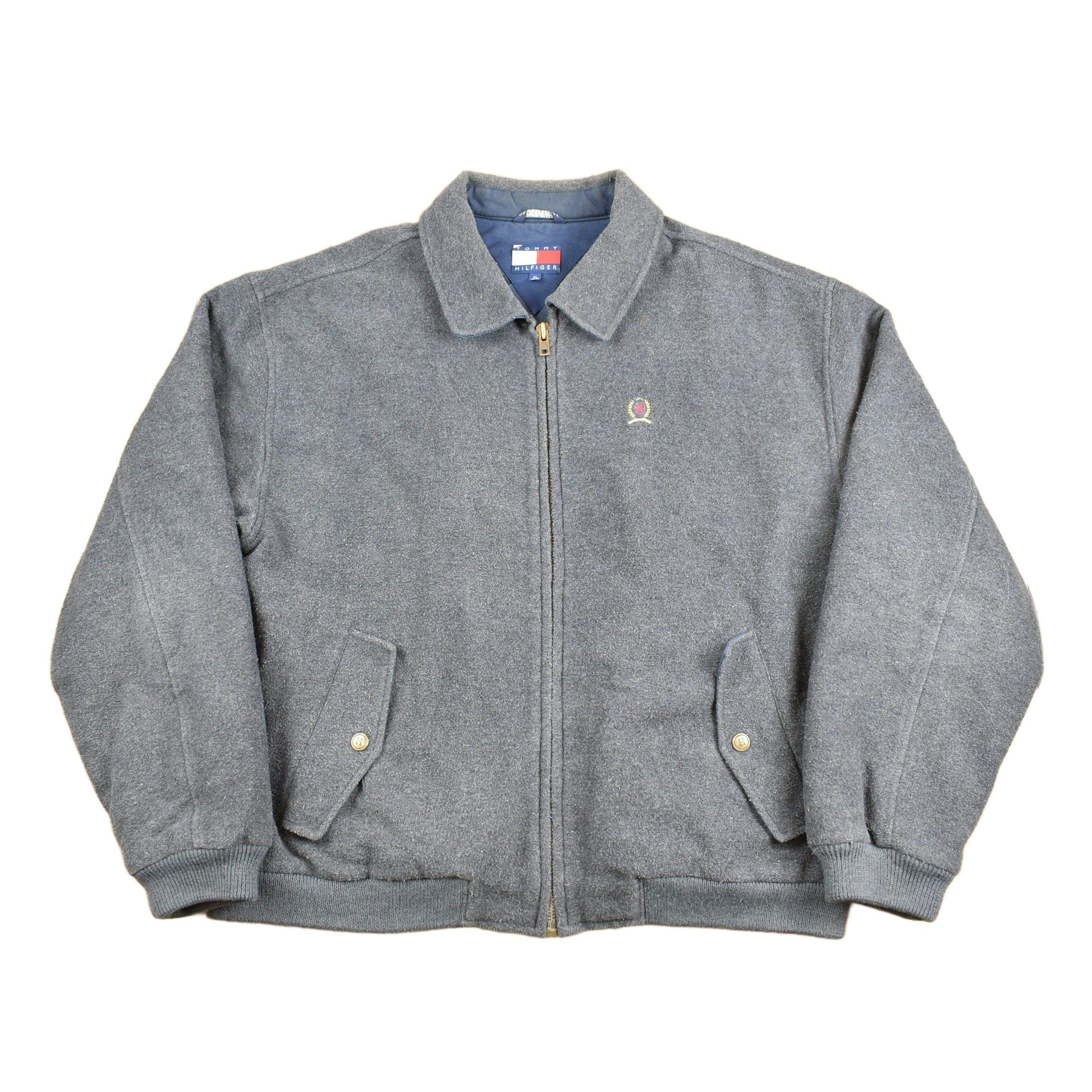 Vintage 1990s Tommy Hilfiger Embroidered Fleece Jacket Men's XL