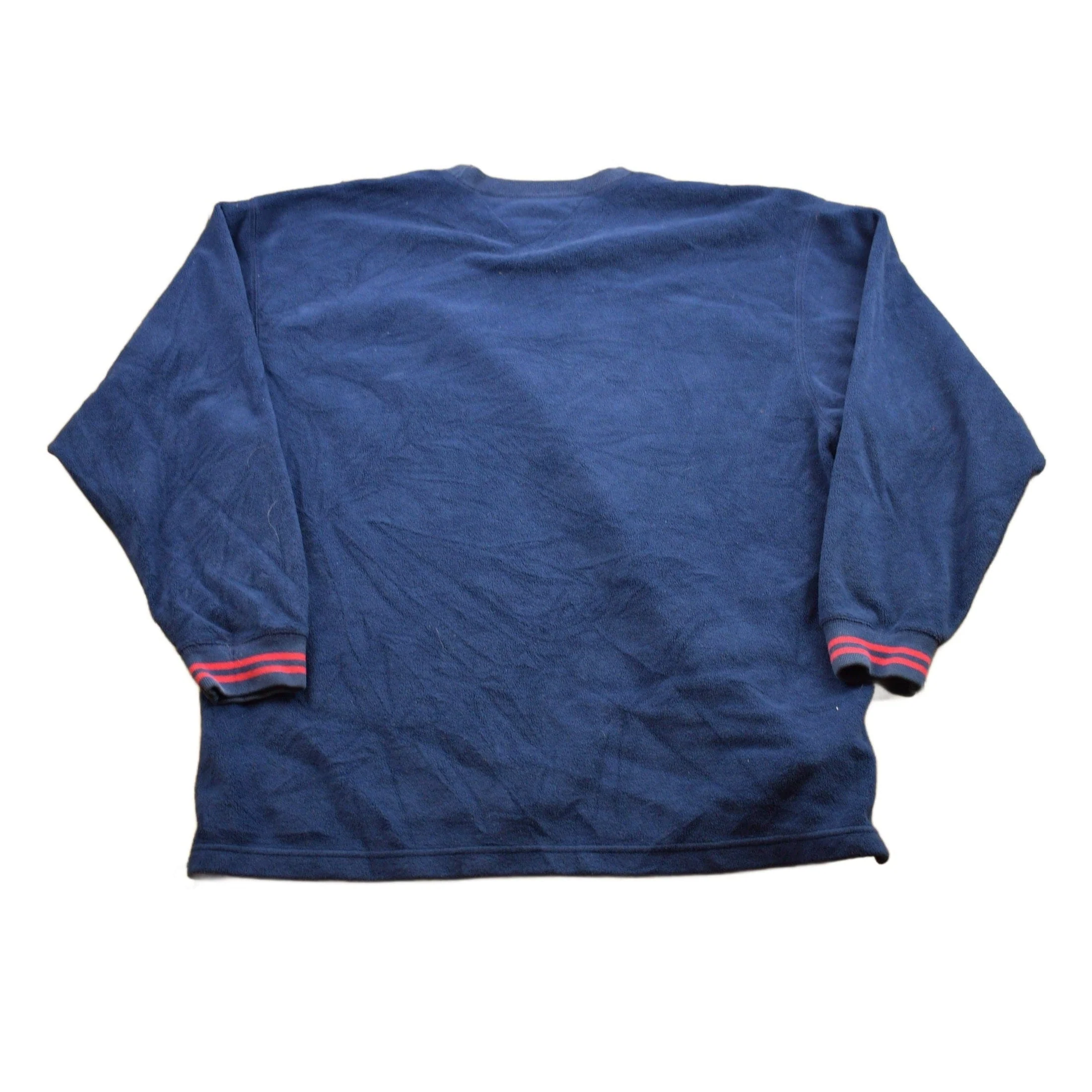 Vintage 1990s Tommy Hilfiger Embroidered Fleece Sweater Men's XL - Image 2