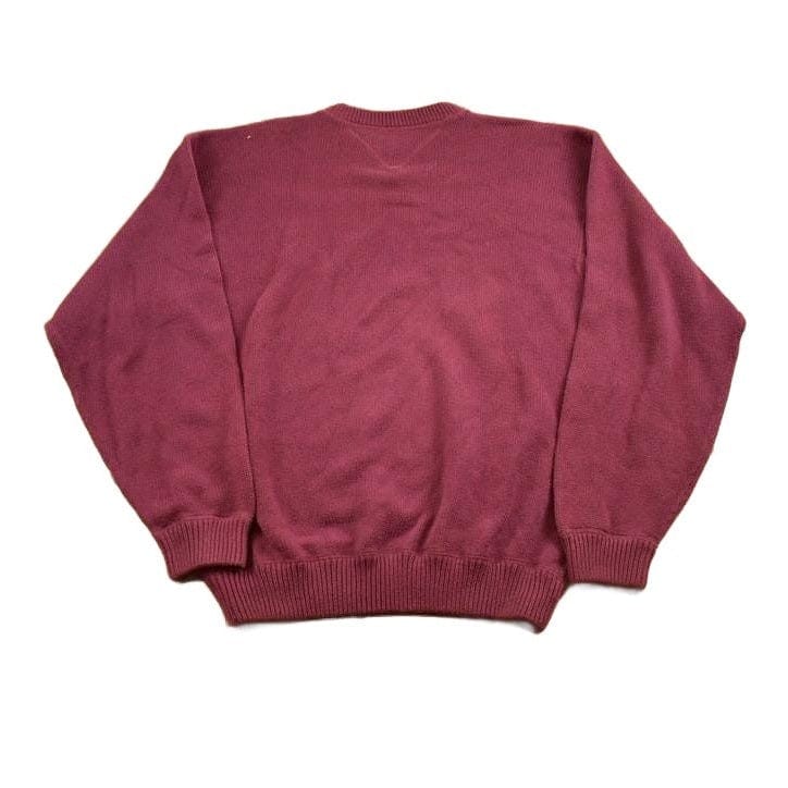 Vintage 1990s Tommy Hilfiger Embroidered Knit Crewneck Sweater Men's Large - Image 2