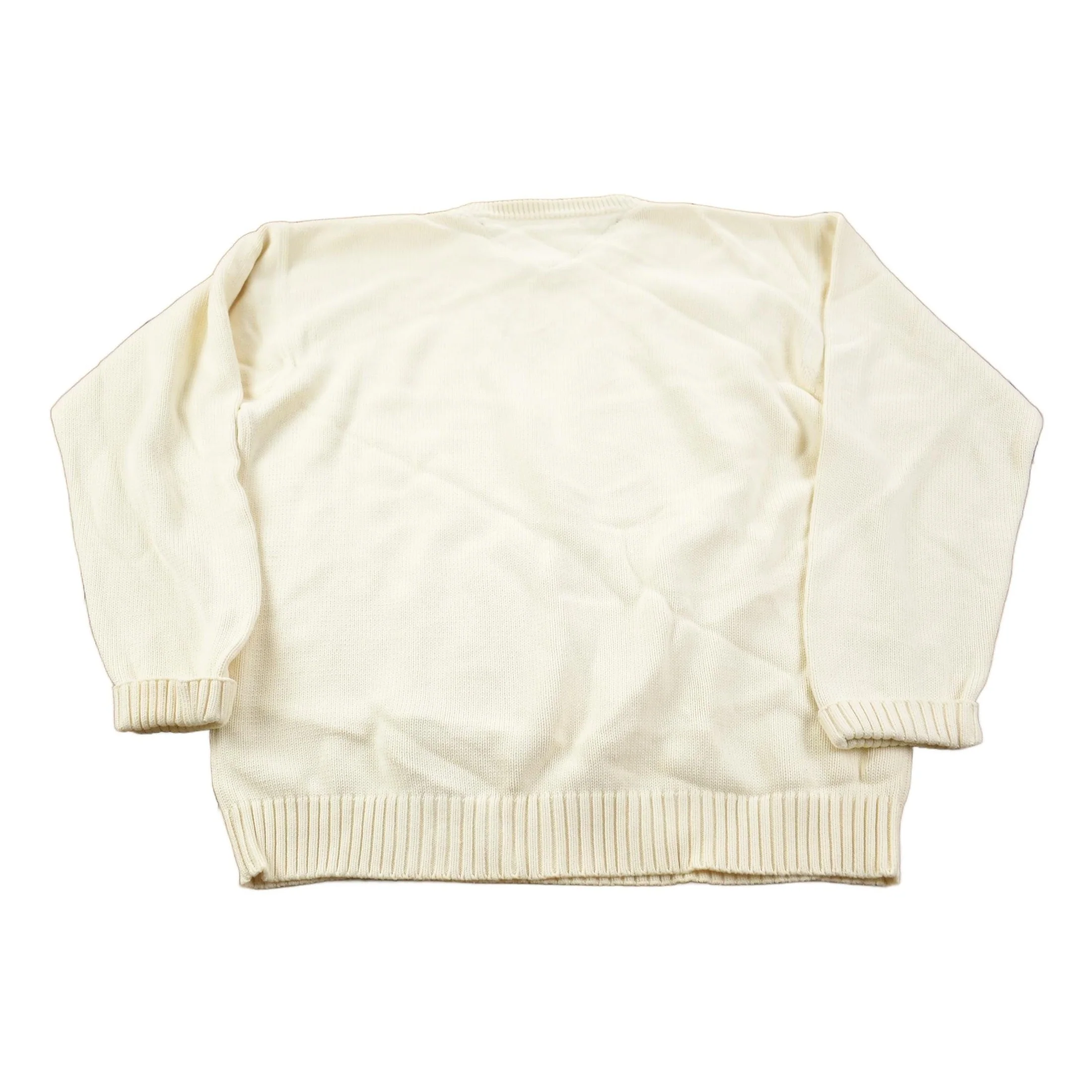 Vintage 1990s Tommy Hilfiger Embroidered Knitted Sweater Men's XL - Image 2