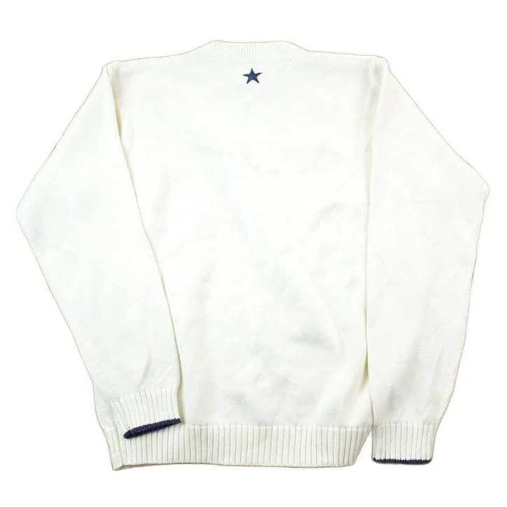 Vintage 1990s Tommy Hilfiger Embroidered Knitted Sweater Men's Large - Image 2
