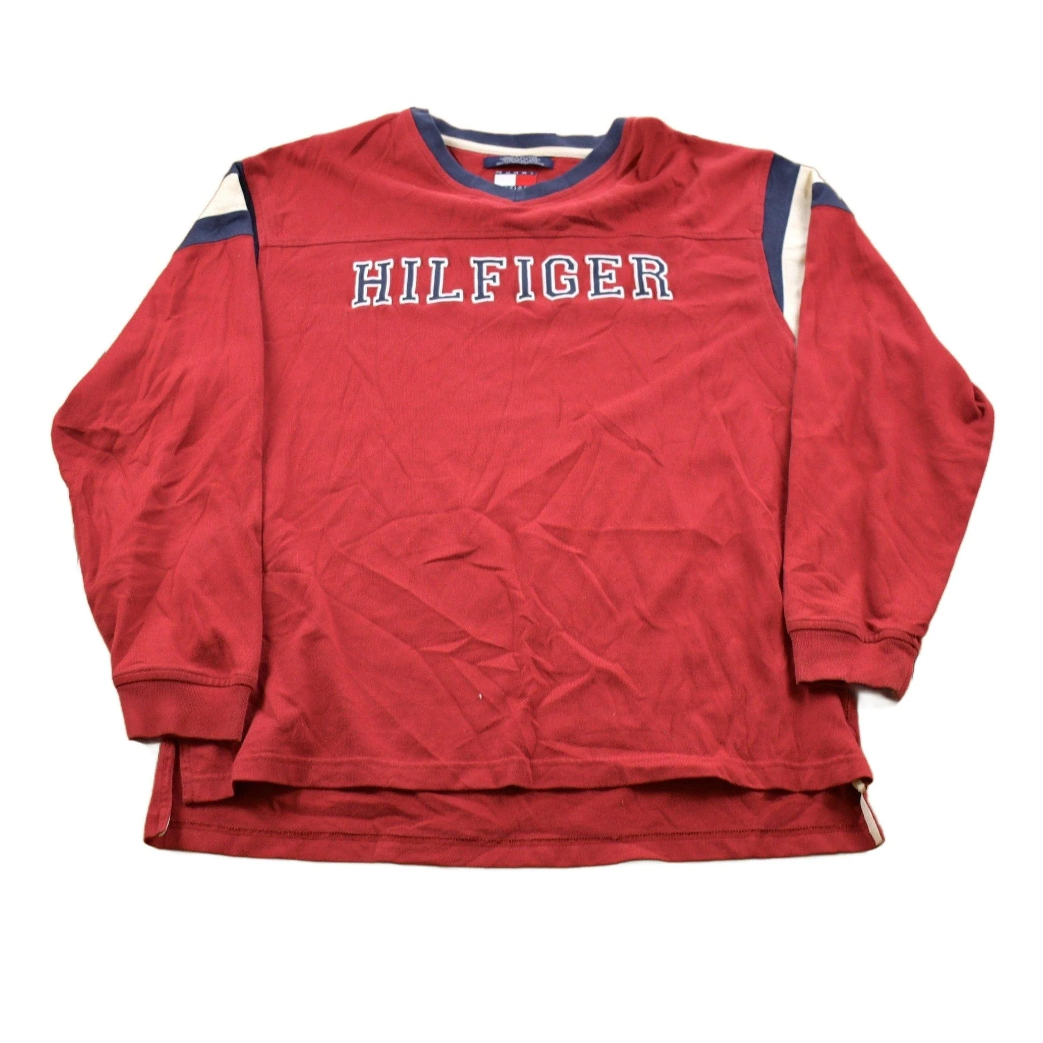 Vintage 1990s Tommy Hilfiger Embroidered Long Sleeve T-Shirt Men's XL
