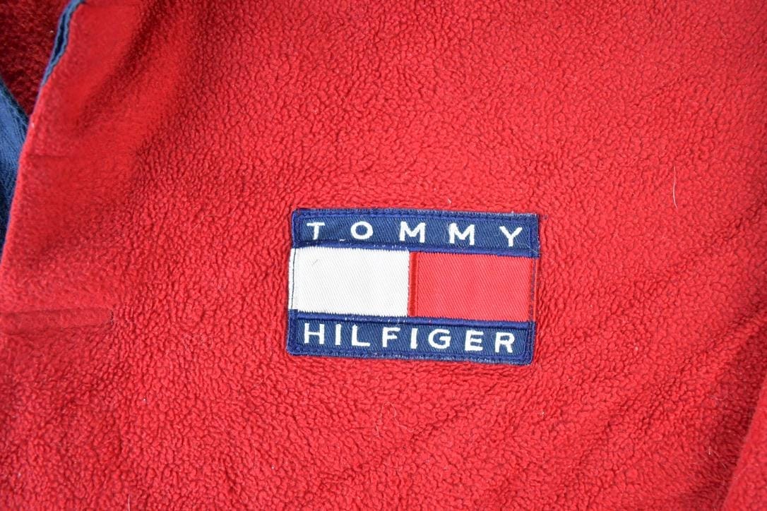Vintage 1990s Tommy Hilfiger Fleece Outdoorsman Sweater Men's Large - Image 4