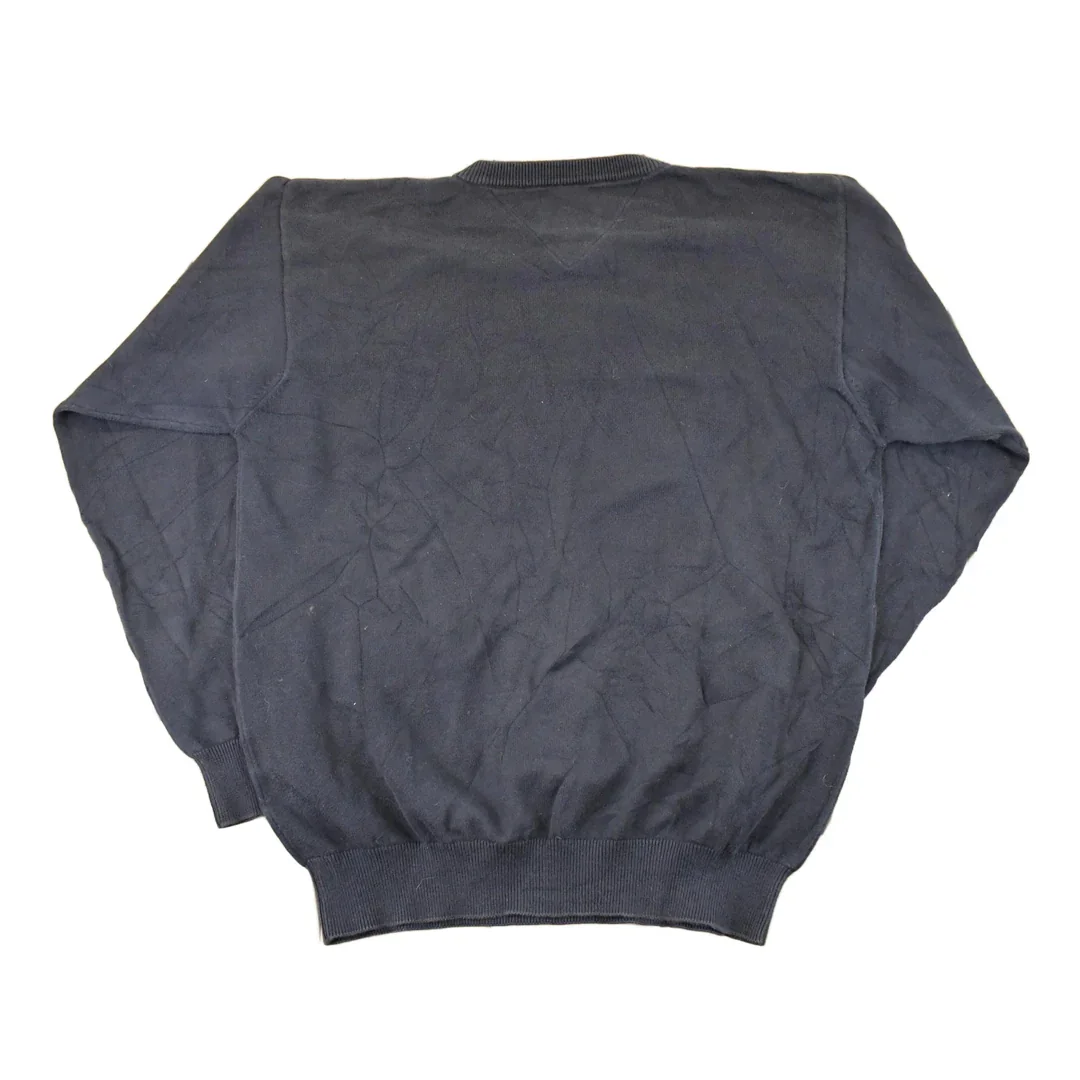 Vintage 1990s Tommy Hilfiger Knit Crewneck Sweater Men's L - Image 2