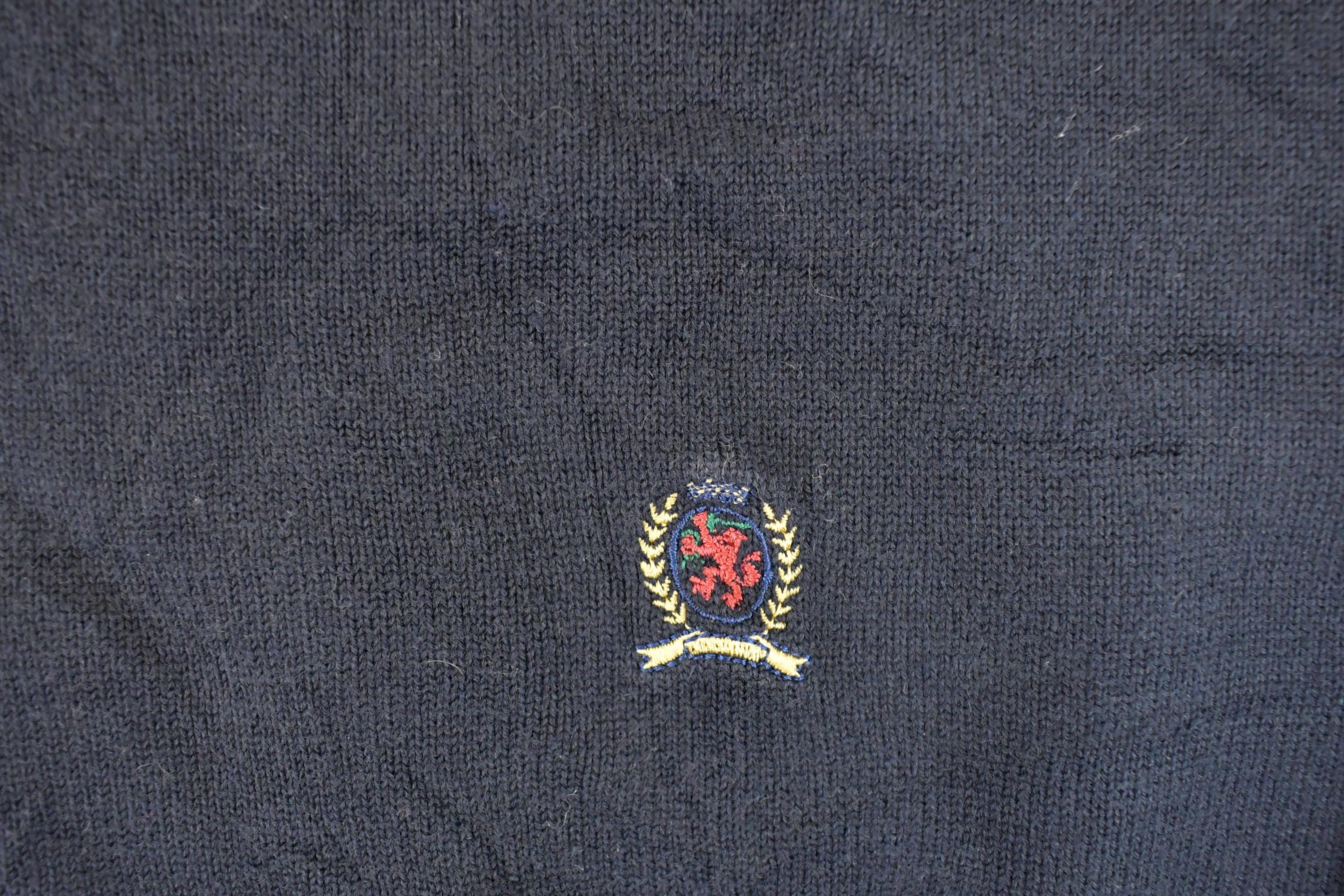 Vintage 1990s Tommy Hilfiger Knit Crewneck Sweater Men's L - Image 3