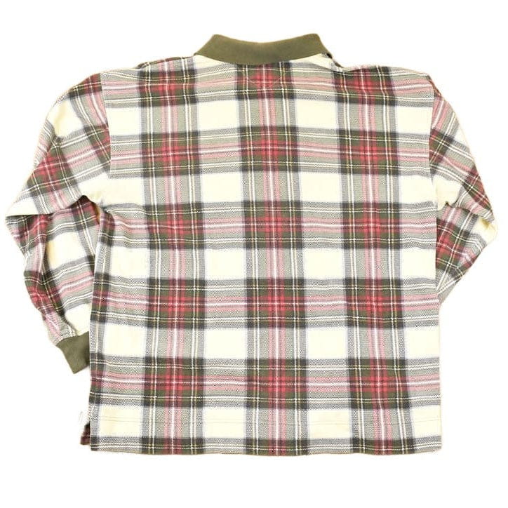 Vintage 1990s Tommy Hilfiger Plaid Quarter Button Shirt Men's L - Image 2