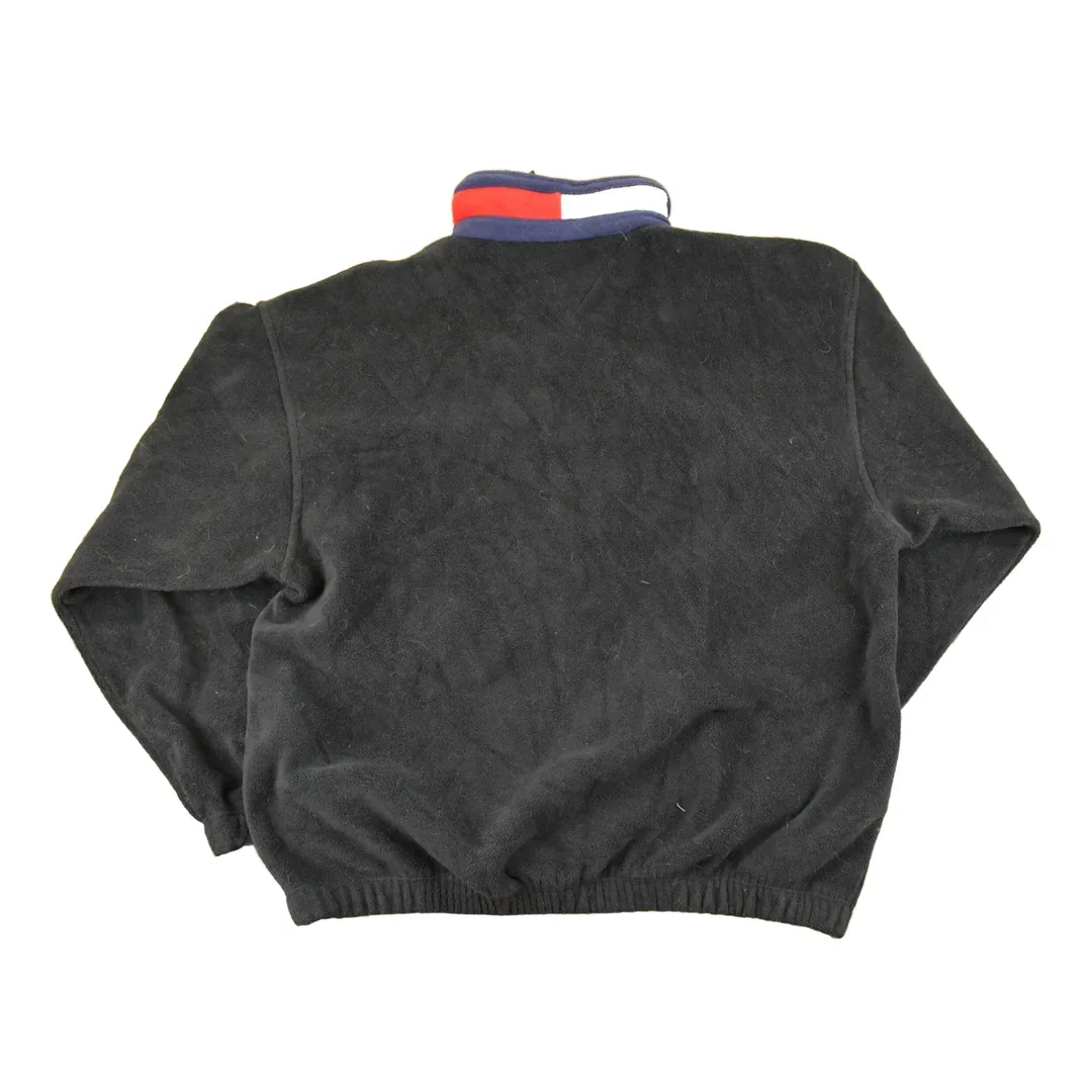 Vintage 1990s Tommy Hilfiger Quarter Zip Fleece Outdoorsman Sweater Men's L - Image 2