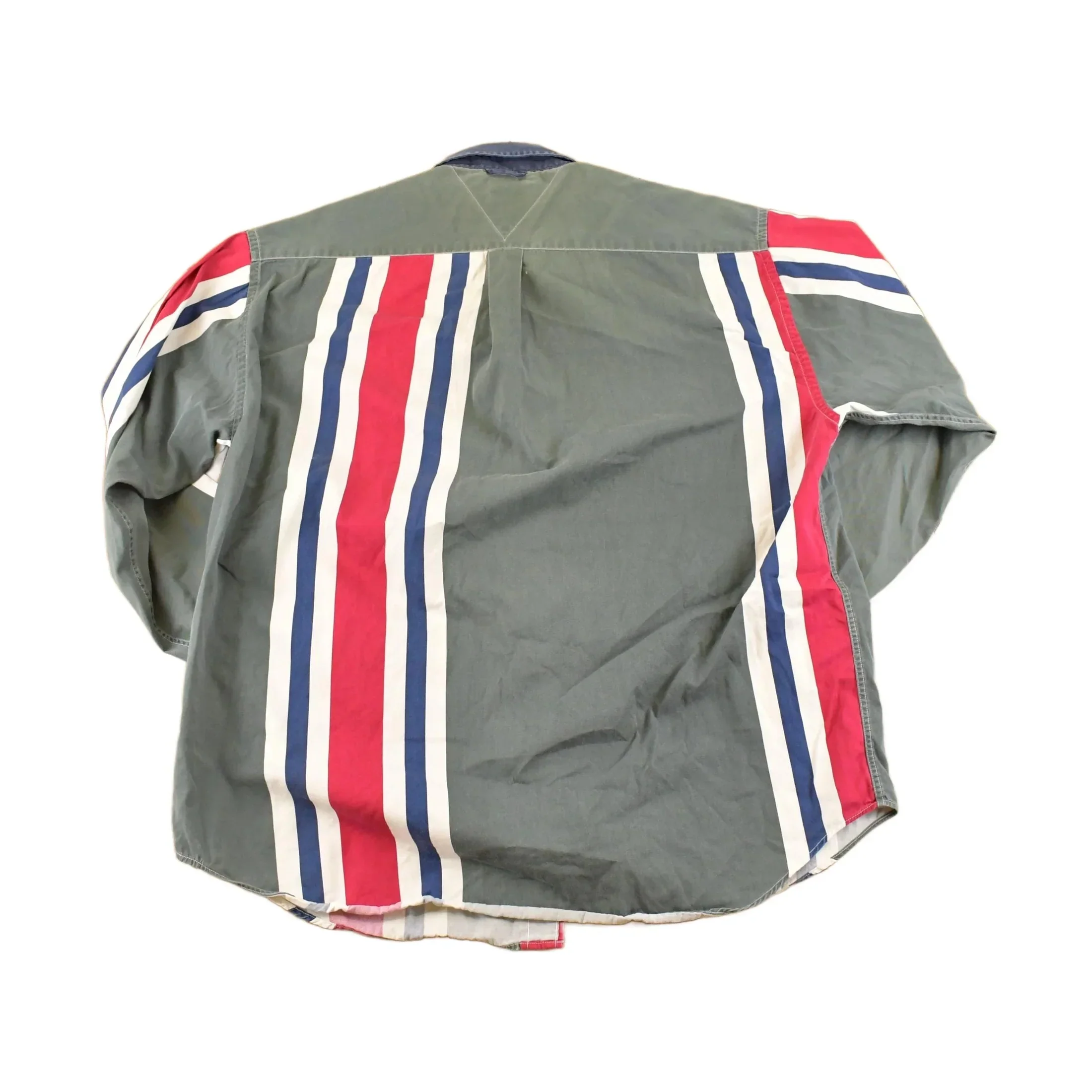 Vintage 1990s Tommy Hilfiger Striped Button Up Shirt Men's XL - Image 2
