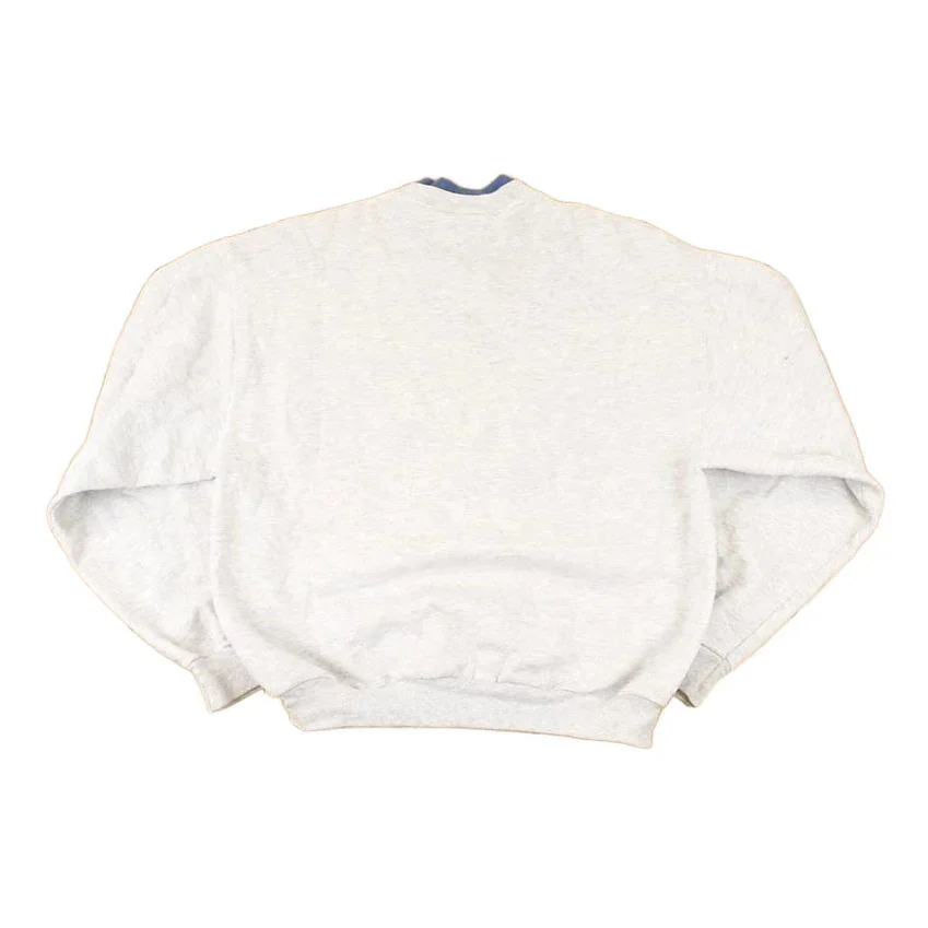 Vintage 1990s Top Stitch Embroidered Cardinal Winter Theme Double Collar Crewneck Sweatshirt Women's L - Image 2