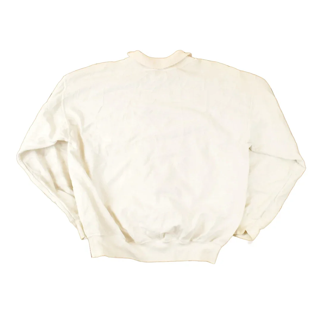 Vintage 1990s Top Stitch Embroidered Deer Graphic Print Collared Sweatshirt Womens L - Image 2