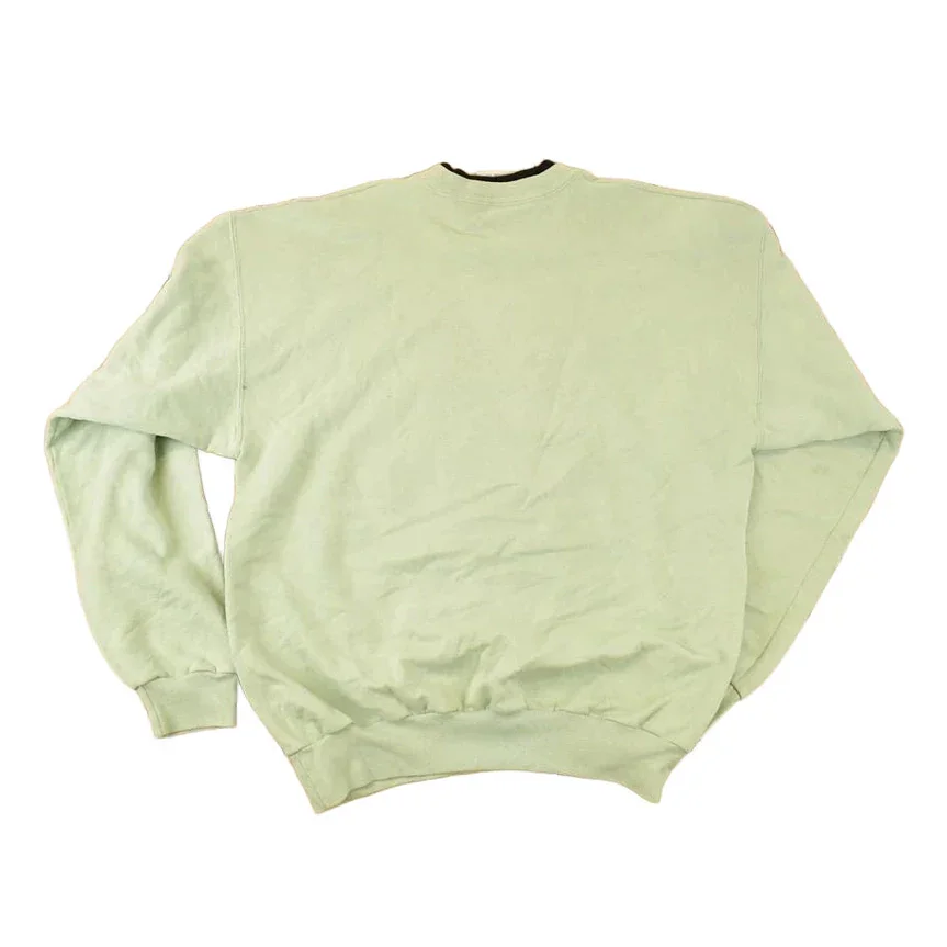 Vintage 1990s Top Stitch Embroidered Hearts Double Collar Sweatshirt Women's L - Image 2