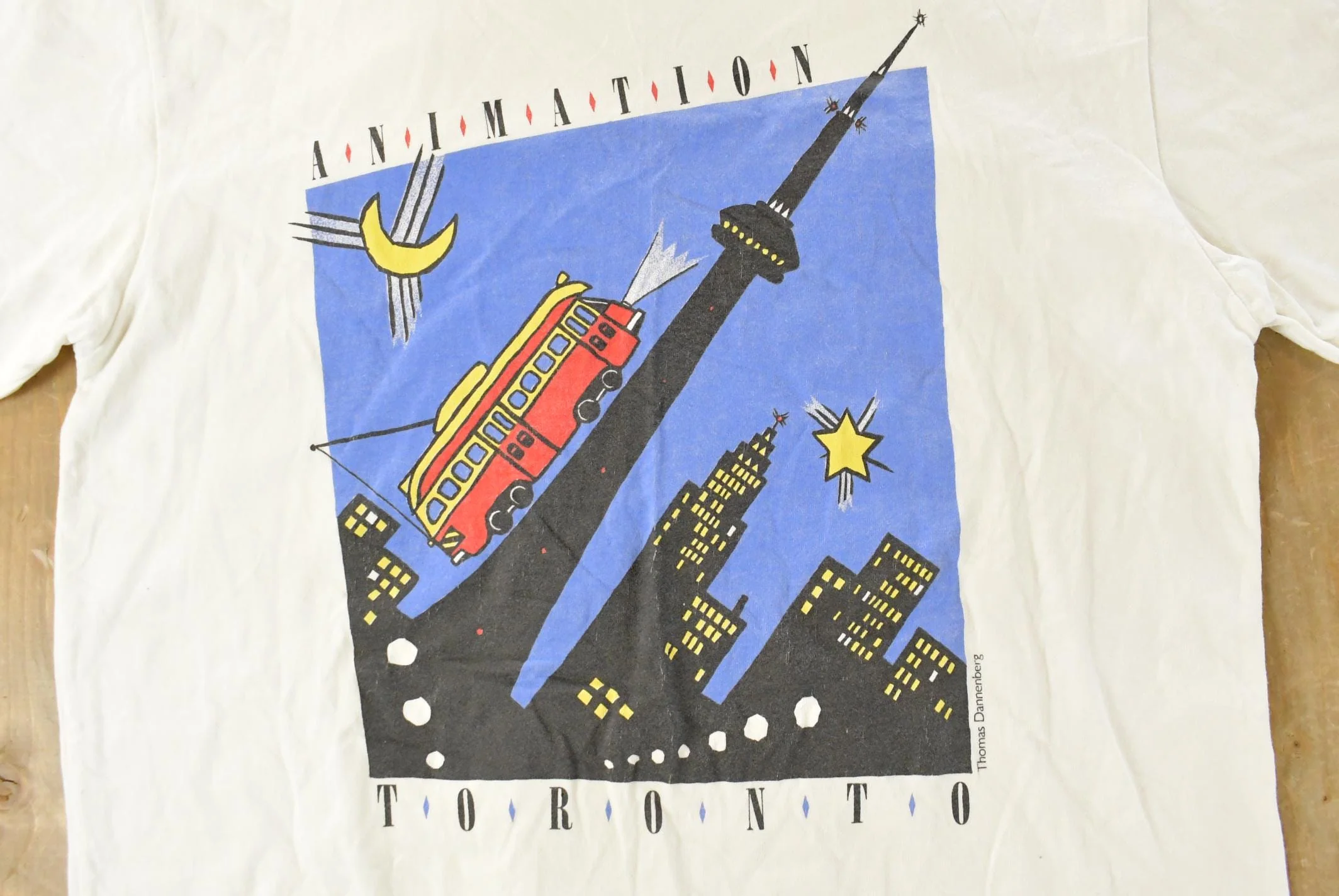 Vintage 1990s Toronto Animation Graphic T-Shirt Men's Large - Image 3
