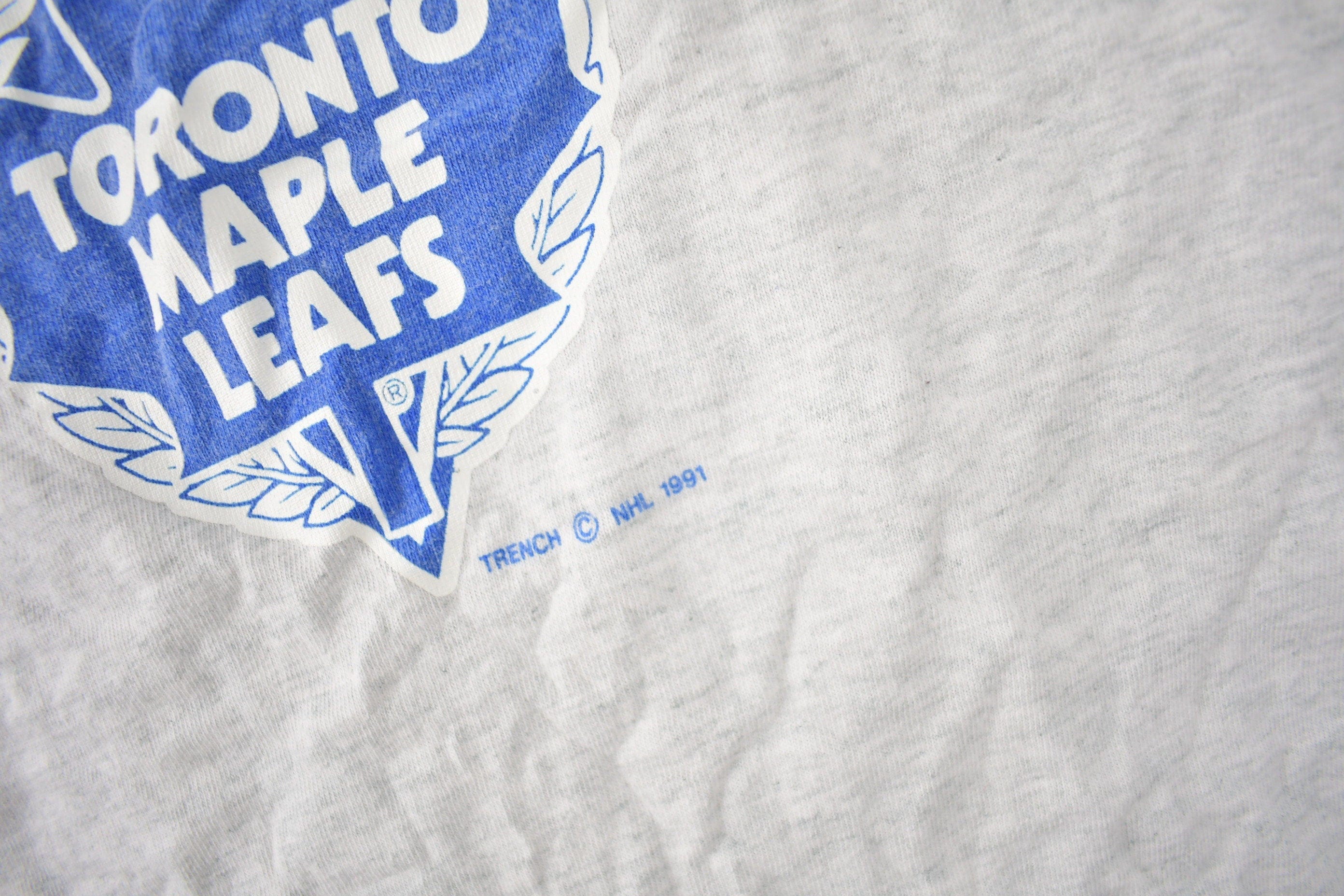 Vintage 1990s Toronto Leafs NHL Hockey Graphic T-Shirt Men's Large - Image 4