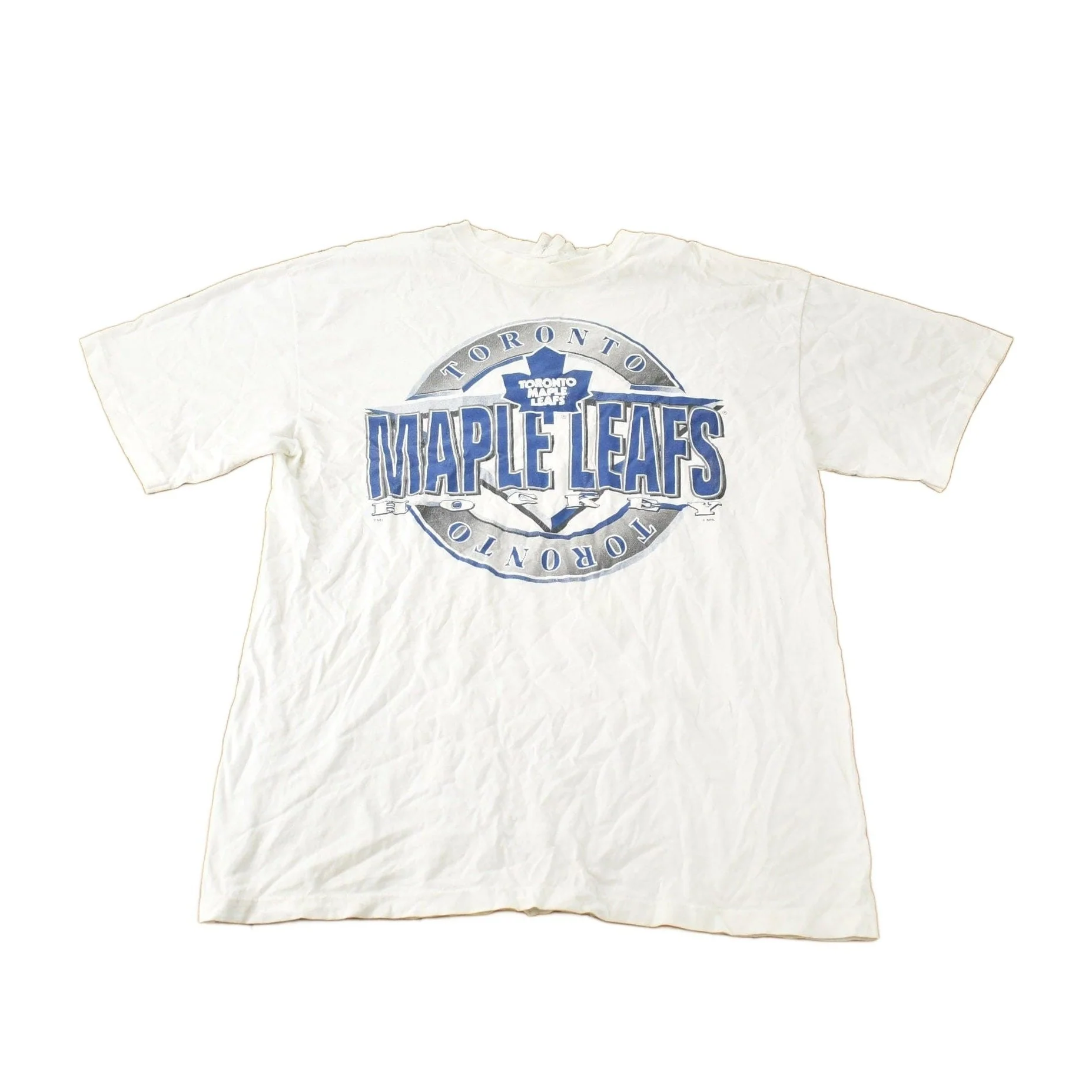 Vintage 1990s Toronto Maple Leafs NHL Hockey Graphic T-Shirt Men's Large