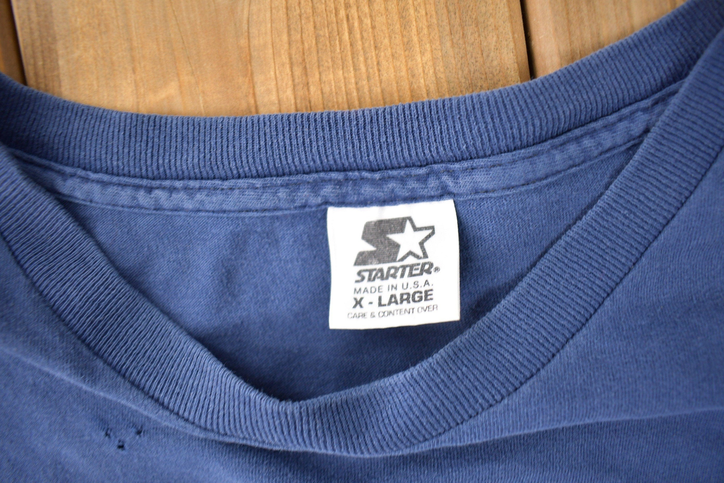 Vintage 1990s Toronto Maple Leafs NHL Hockey Starter Graphic T-Shirt Men's XL - Image 4
