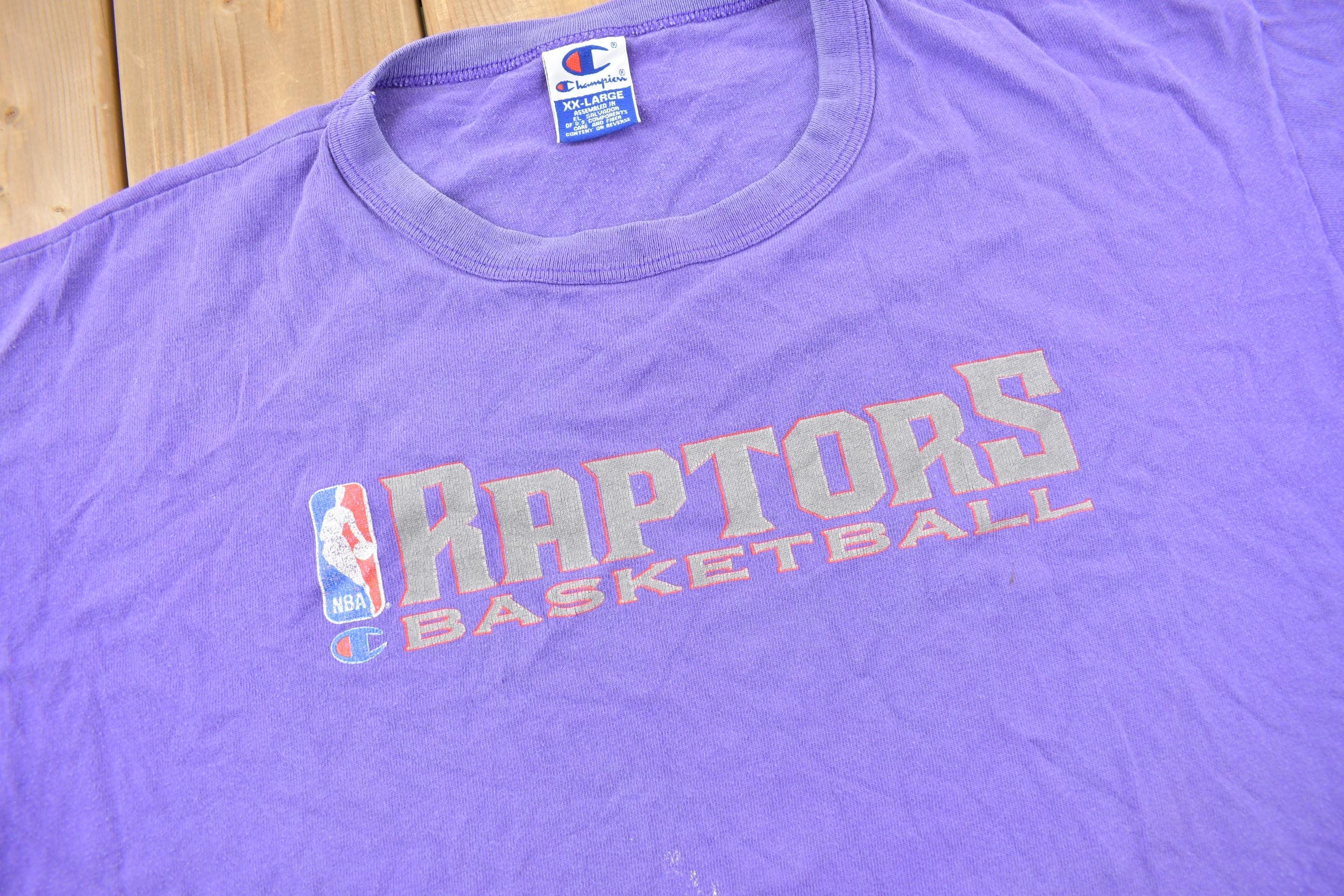 Vintage 1990s Toronto Raptors NBA Basketball Champion Graphic T-Shirt Men's 2XL - Image 3